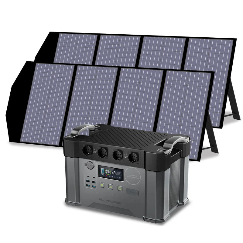 Zestaw generatora słonecznego ALLPOWERS 2400 W (S2000 Pro + panel słoneczny SP029 140 W)