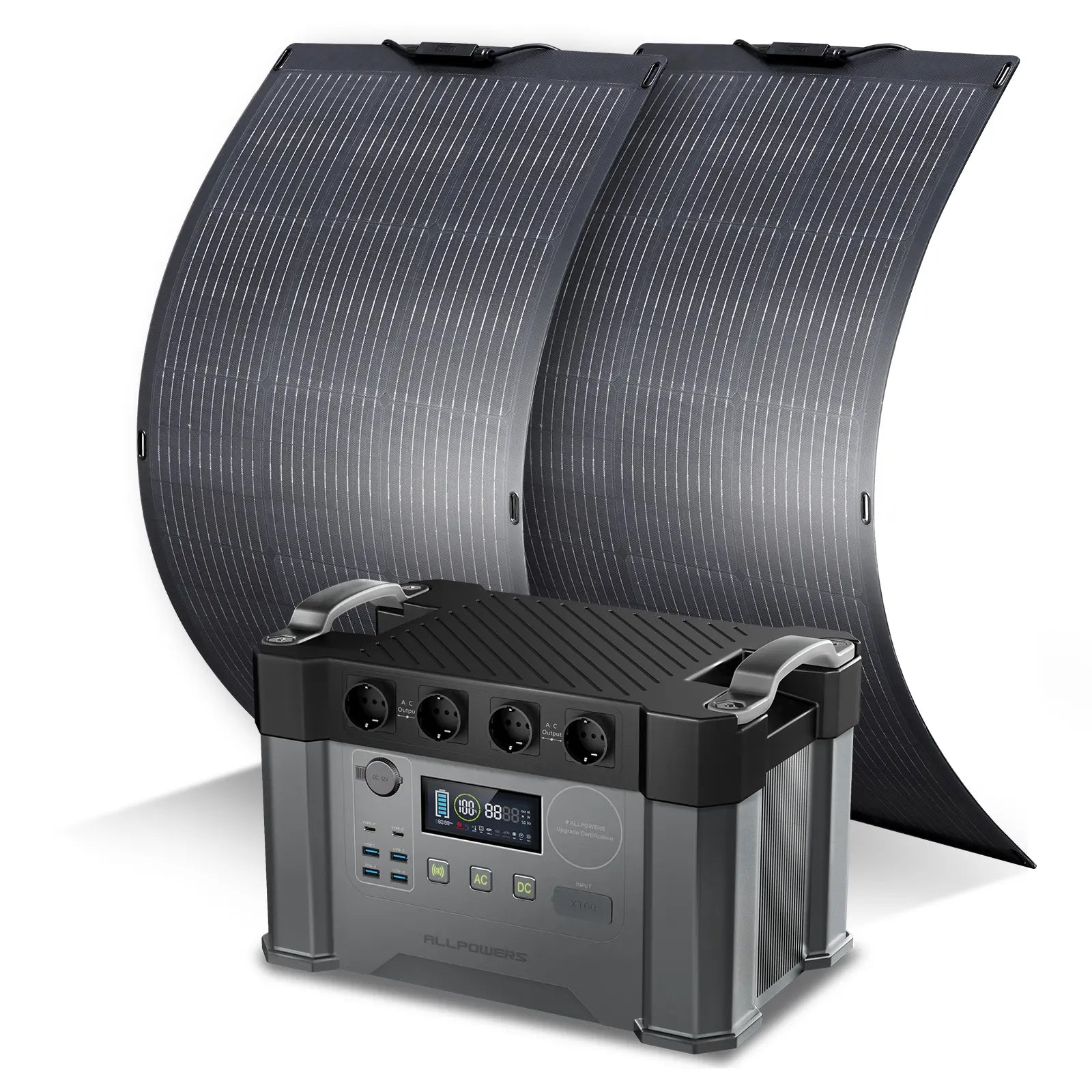 ALLPOWERS Solar Generator Kit 2000W (S2000 + SF100 100W Flexible Solar Panel)