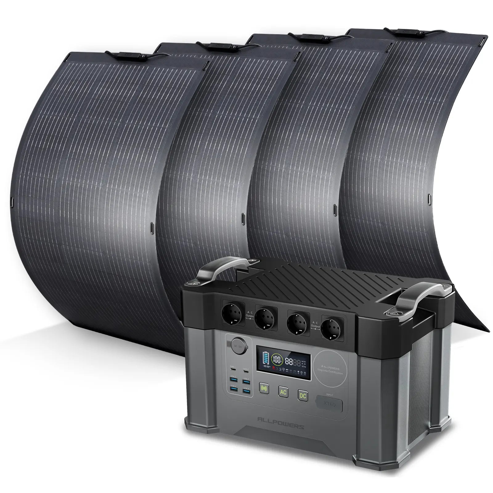 ALLPOWERS Solar Generator Kit 2000W (S2000 + SF100 100W Flexible Solar Panel)