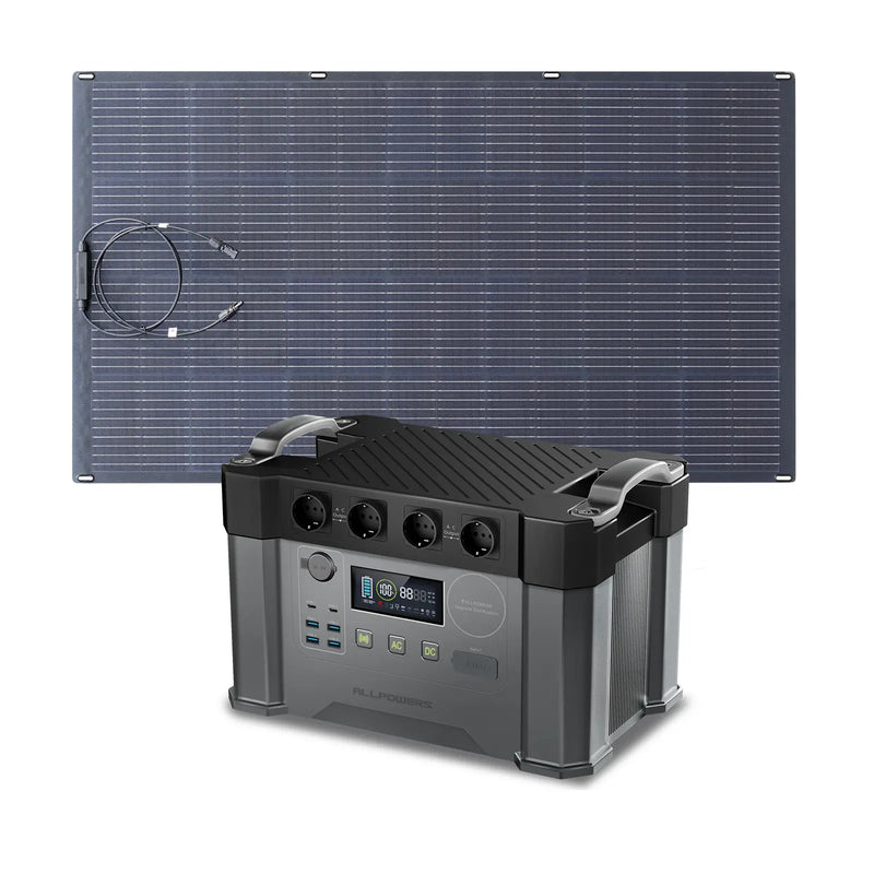 ALLPOWERS Solar Generator Kit 2400W (S2000 Pro + SF200 200W Flexible S