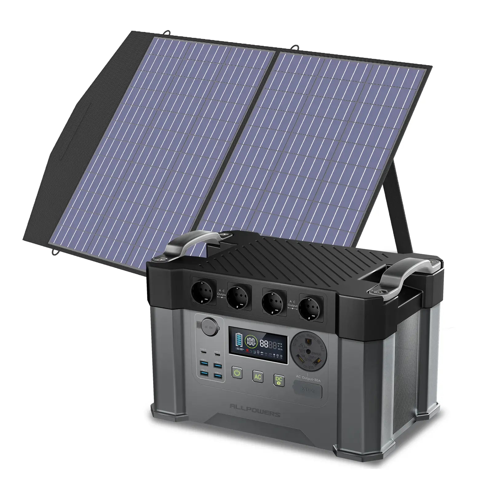 ALLPOWERS Solar Generator Kit 2400W (S2000 Pro + SP027 100W Solar Panel)