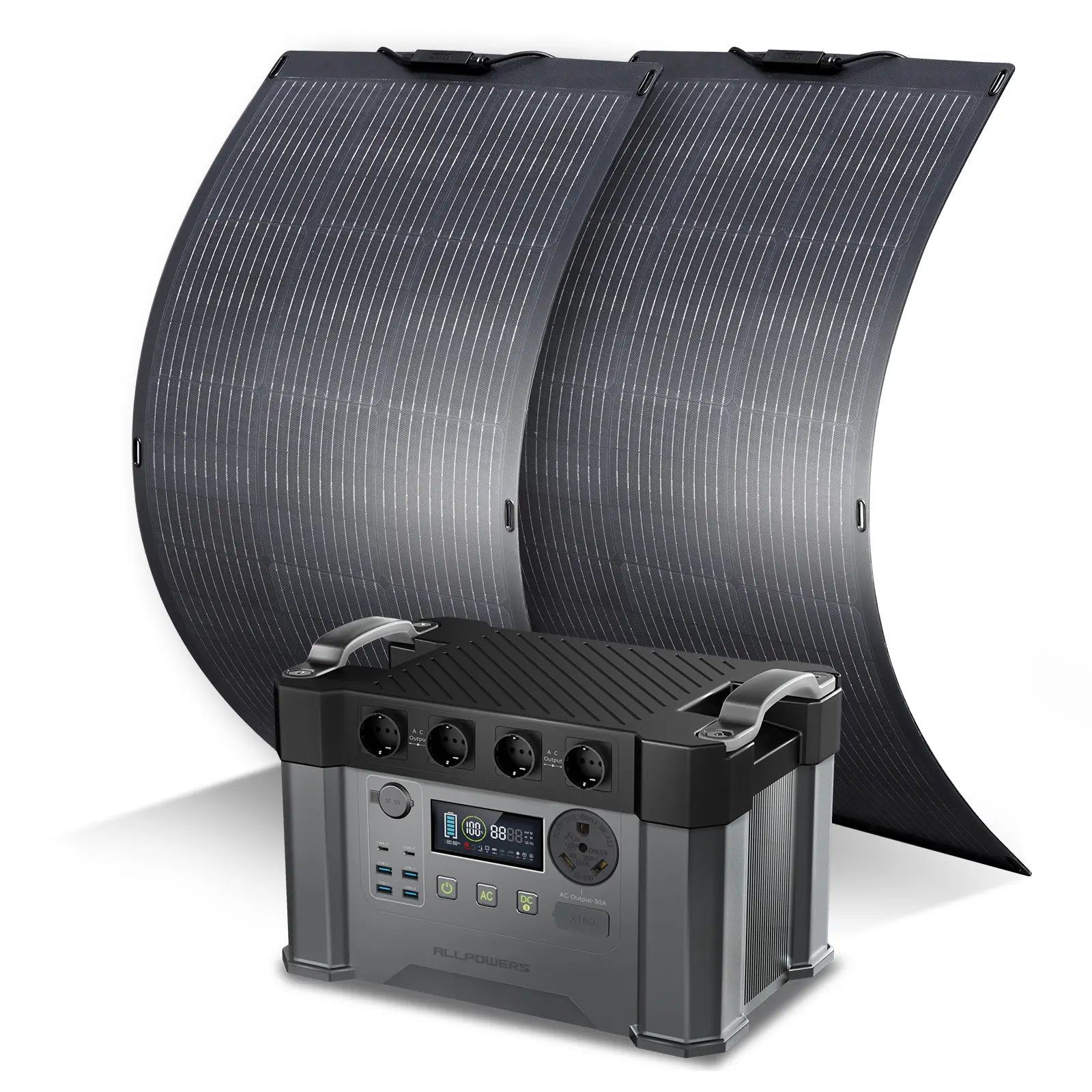 ALLPOWERS Solar Generator Kit 2400W (S2000 Pro + SF100 100W Flexible Solar Panel)