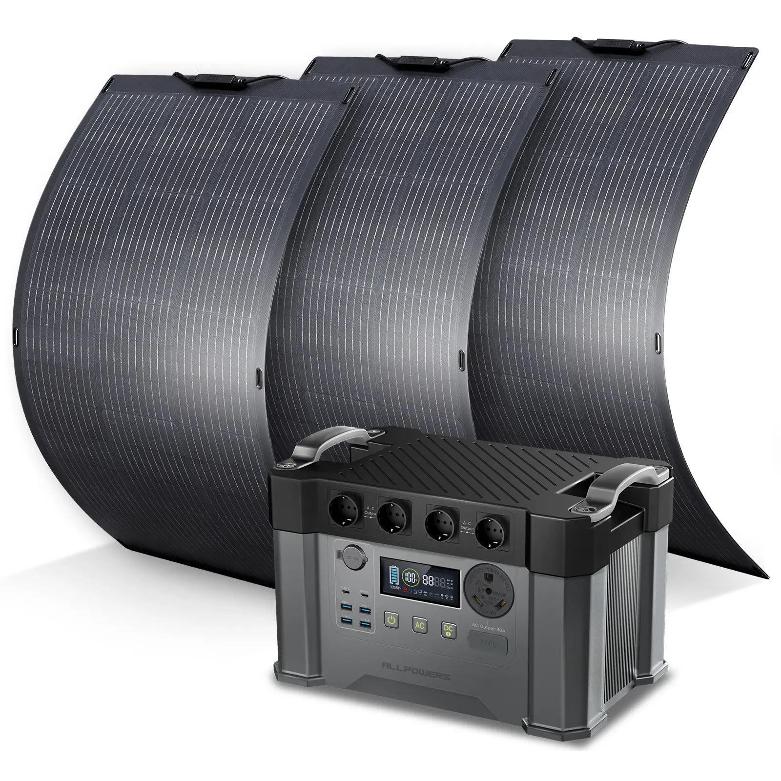 ALLPOWERS Solar Generator Kit 2400W (S2000 Pro + SF100 100W Flexible Solar Panel)