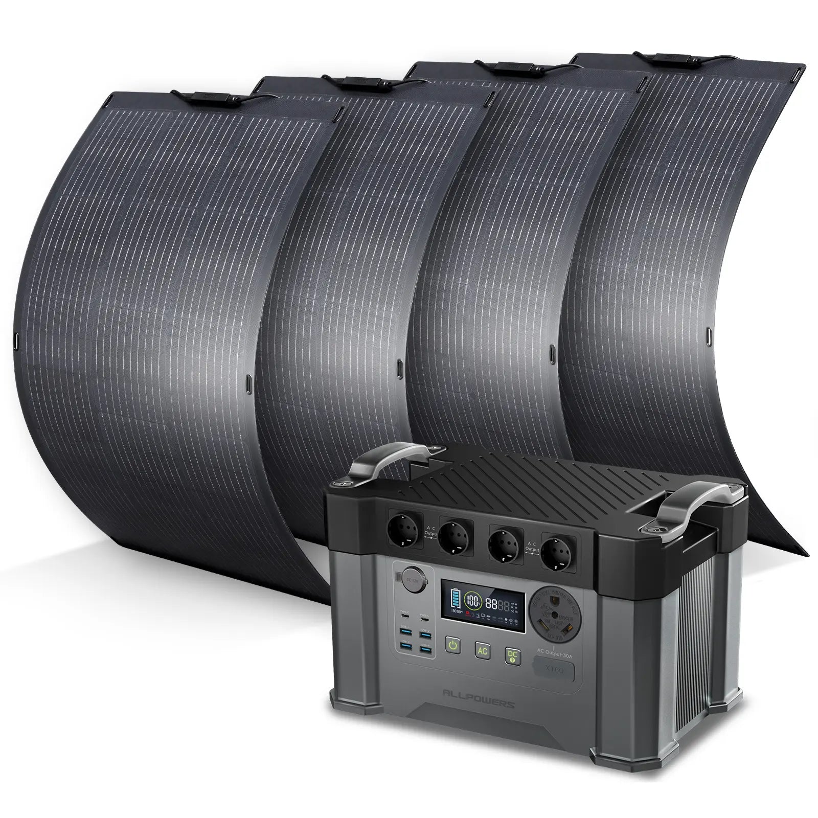 ALLPOWERS Solar Generator Kit 2400W (S2000 Pro + SF100 100W Flexible Solar Panel)