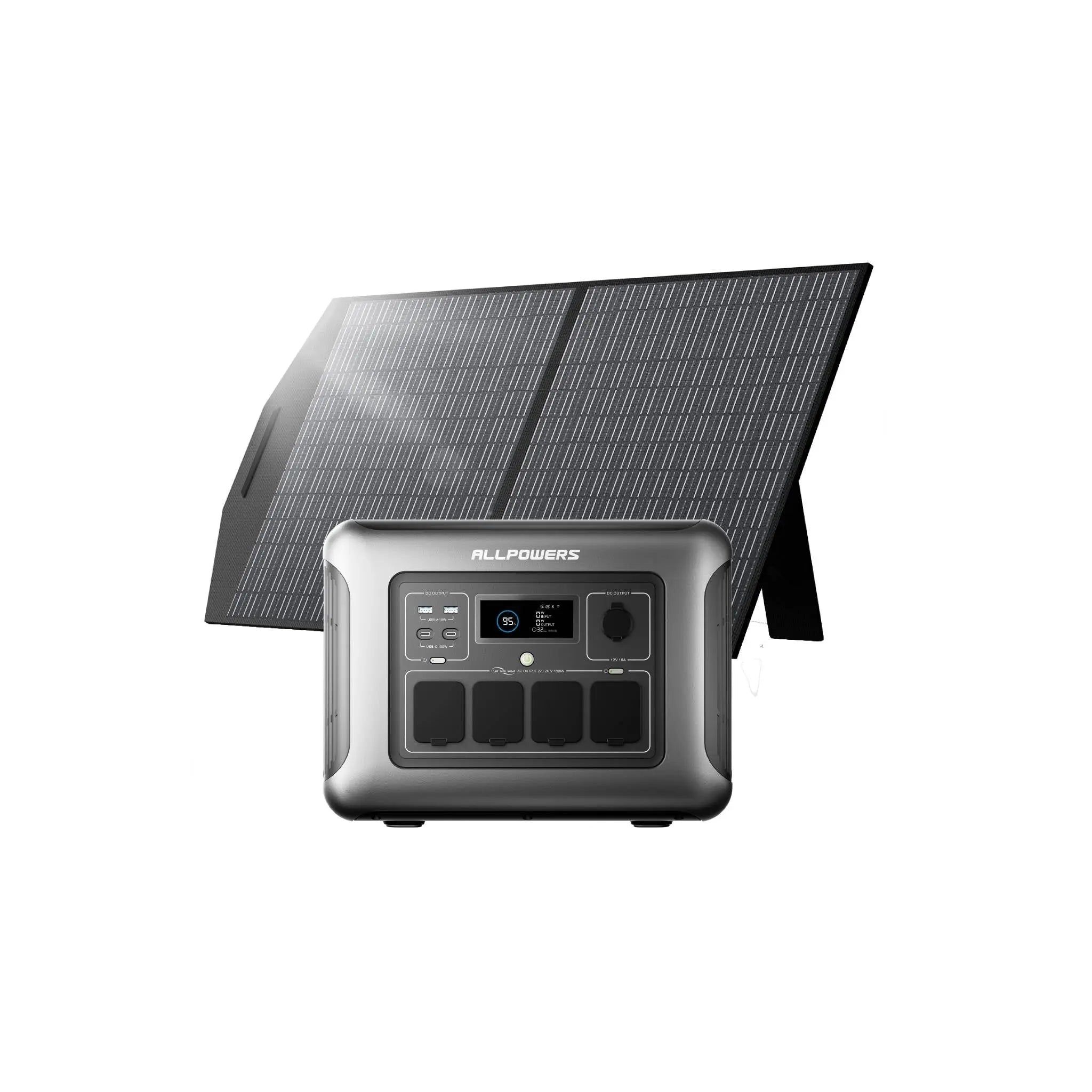 ALLPOWER Solar Generator Kit 1600W (R1500 LITE + SP027 100W Solar Panel) ALLPOWERS