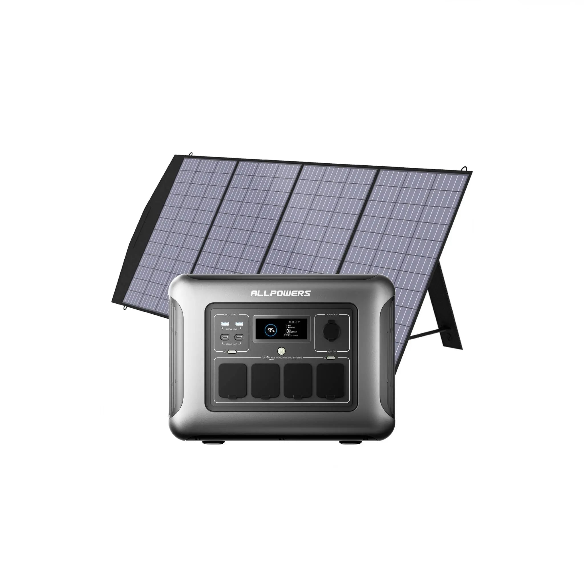ALLPOWER Solar Generator Kit 1600W (R1500 LITE+SP033 200W Solar Panel) ALLPOWERS