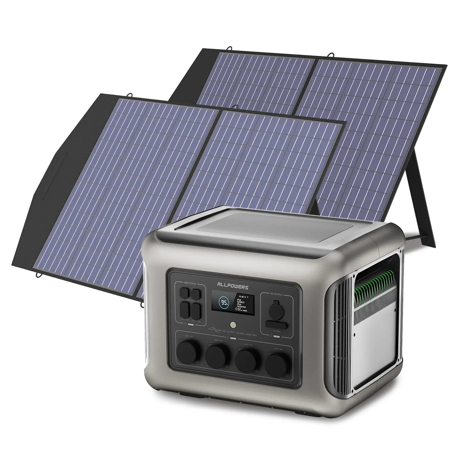 ALLPOWER Solar Generator Kit 2500W (R2500 + SP027 100W Solar Panel) ALLPOWERS