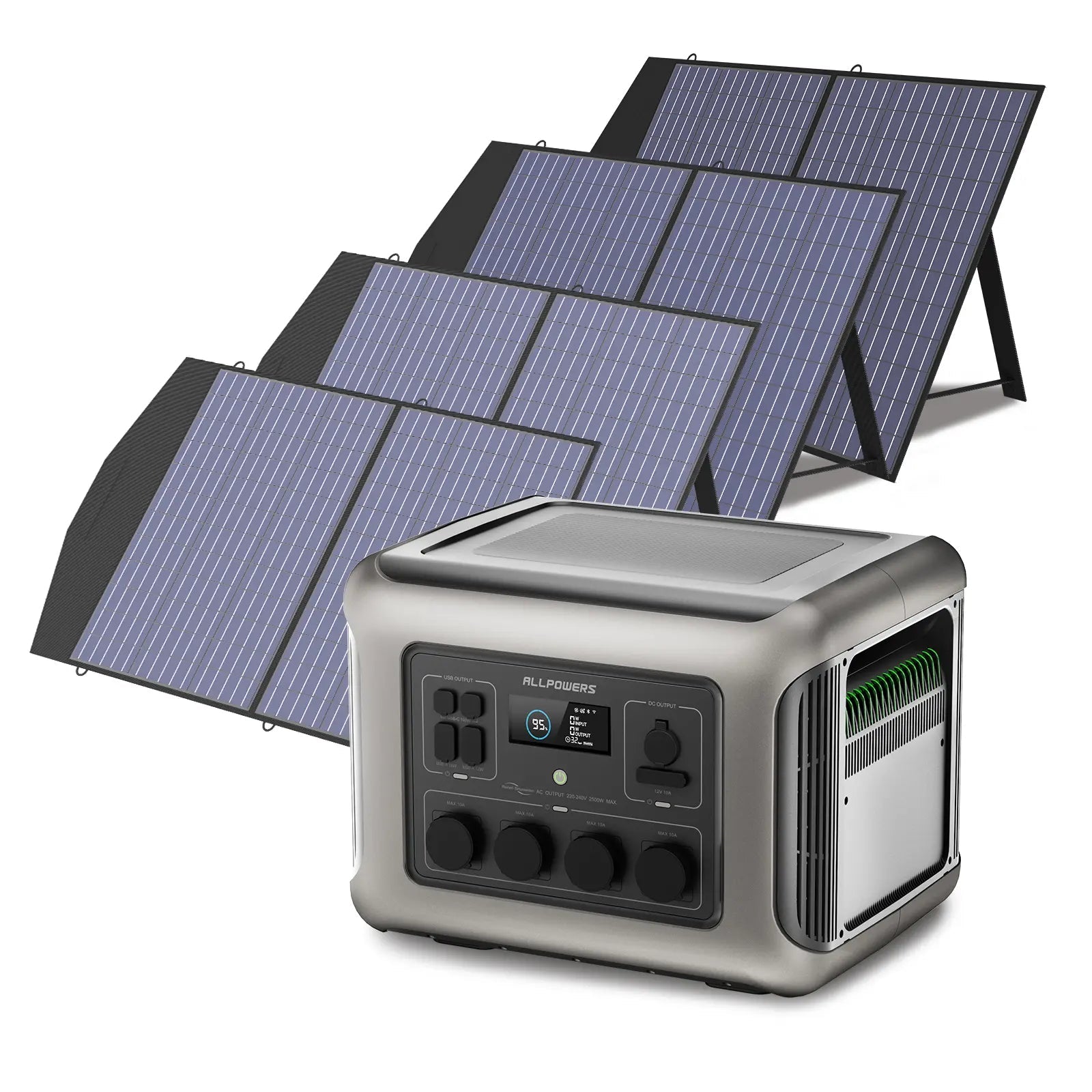 ALLPOWER Solar Generator Kit 2500W (R2500 + SP027 100W Solar Panel) ALLPOWERS