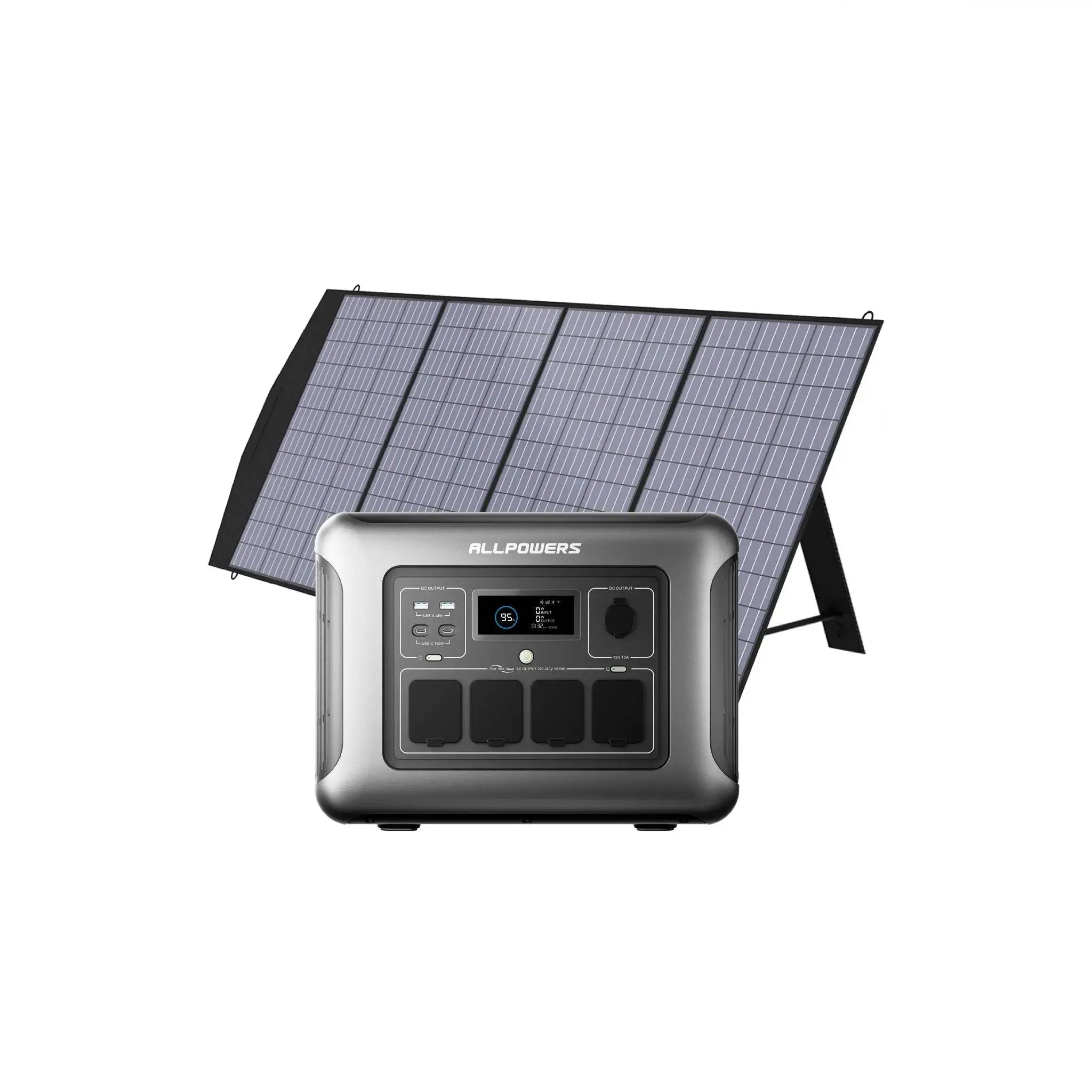 ALLPOWER Solar Generator Kit 1600W (R1500 LITE+SP033 200W Solar Panel) ALLPOWERS