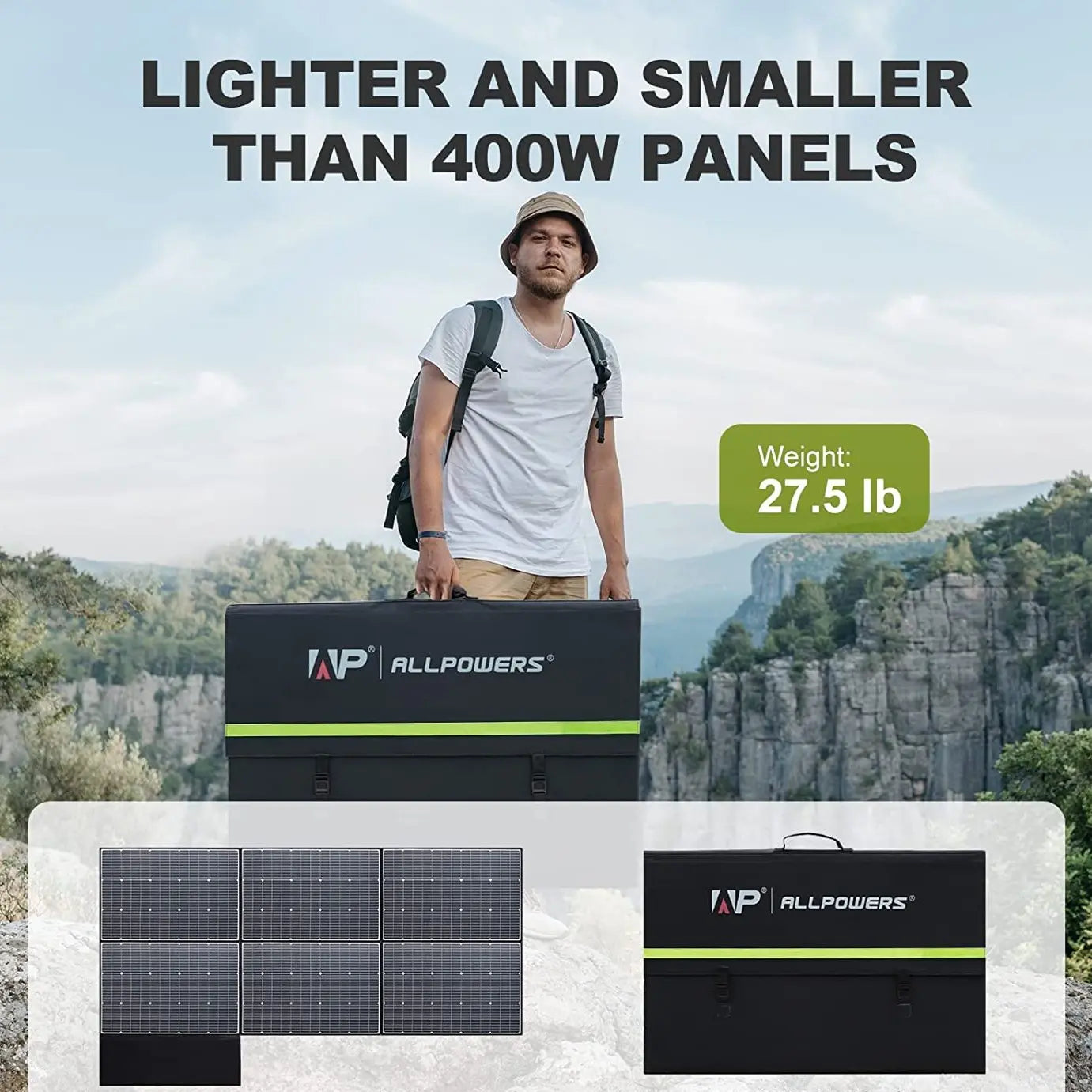 ALLPOWERS SP039 600W Monocrystalline Portable Solar Panel ALLPOWERS