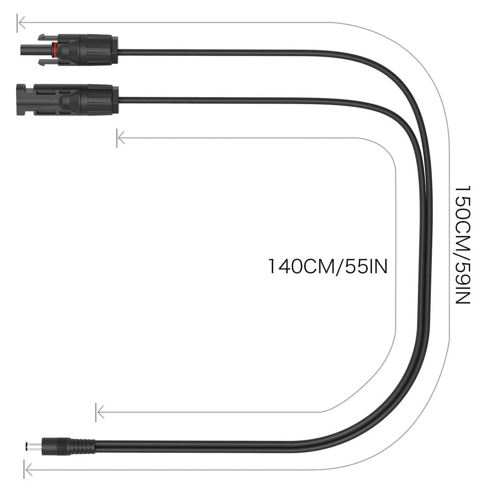 ALLPOWERS Solar Extension Cable With 5521 Connectors (1.5M 16AWG with solar Connectors) ALLPOWERS