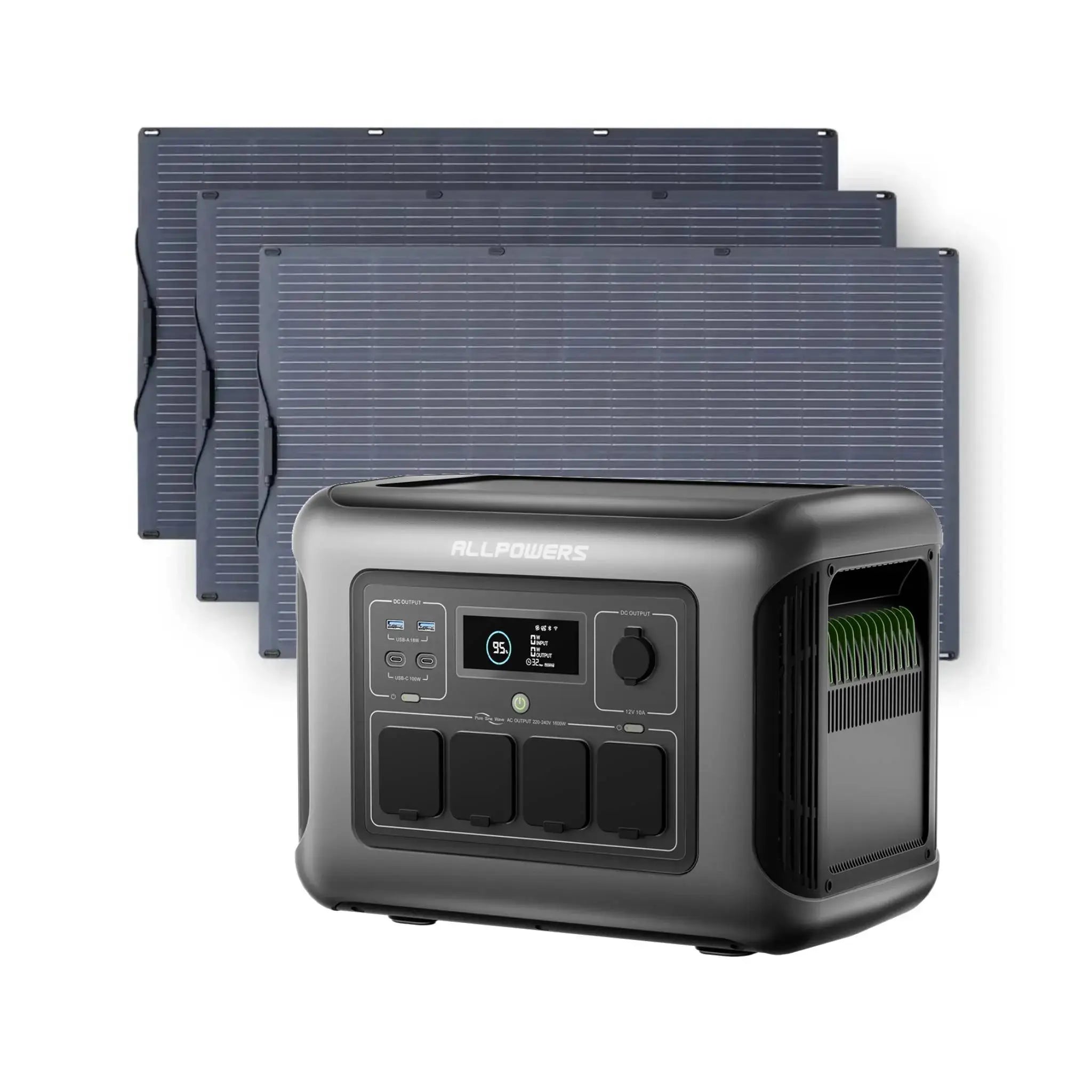 ALLPOWERS Solar Generator Kit 1600W (R1500 LITE + SF100 100W Flexible Solar Panel) - ALLPOWERS EU