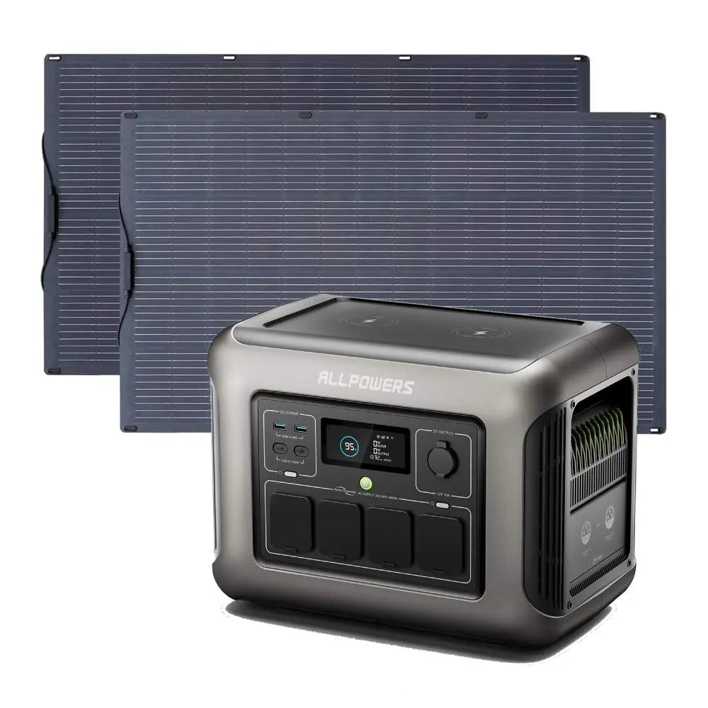 ALLPOWERS Solar Generator Kit 1800W (R1500 + SF200 200W Flexible Solar Panel) - ALLPOWERS EU