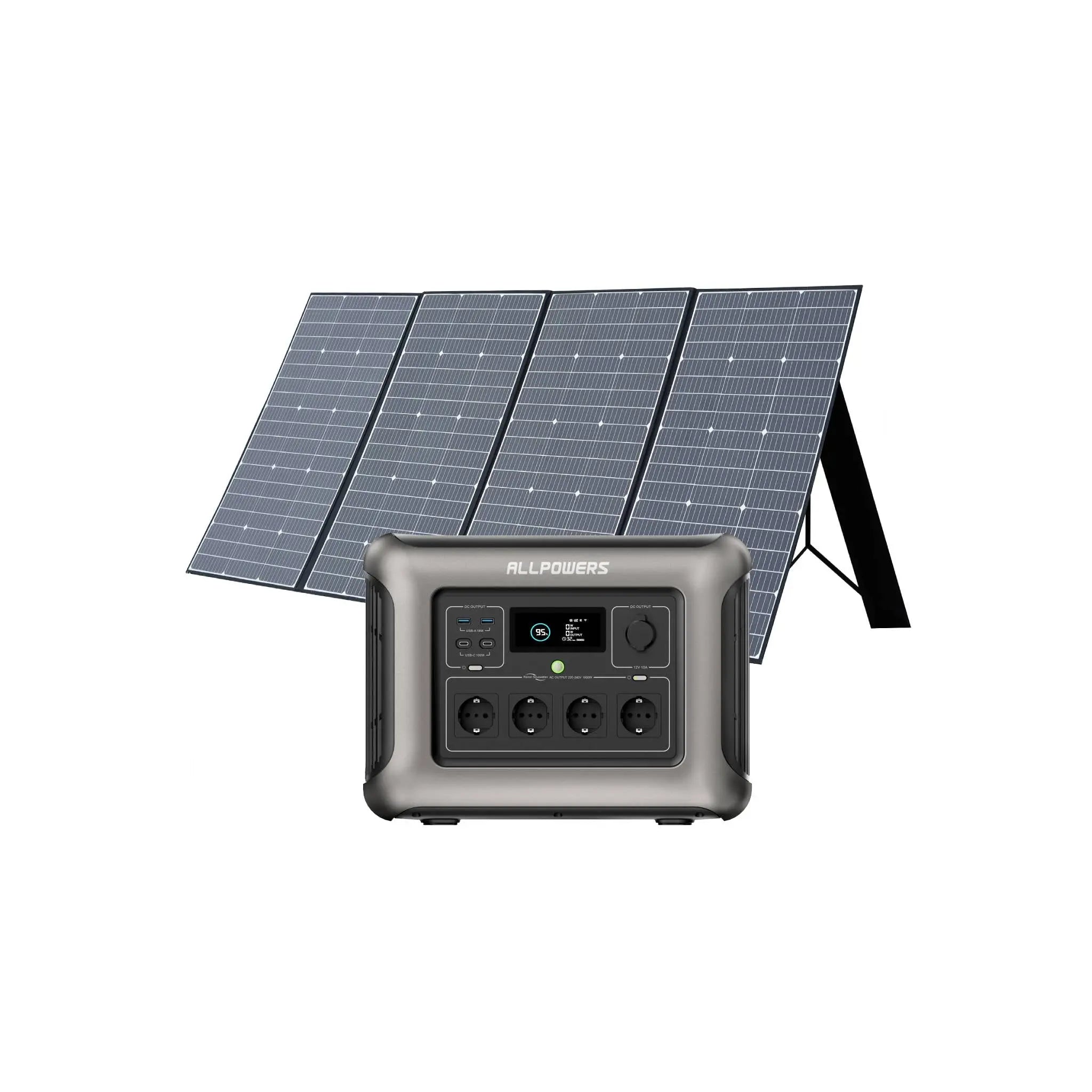 ALLPOWERS Solar Generator Kit 1800W (R1500 + SP037 400W Solar Panel) ALLPOWERS