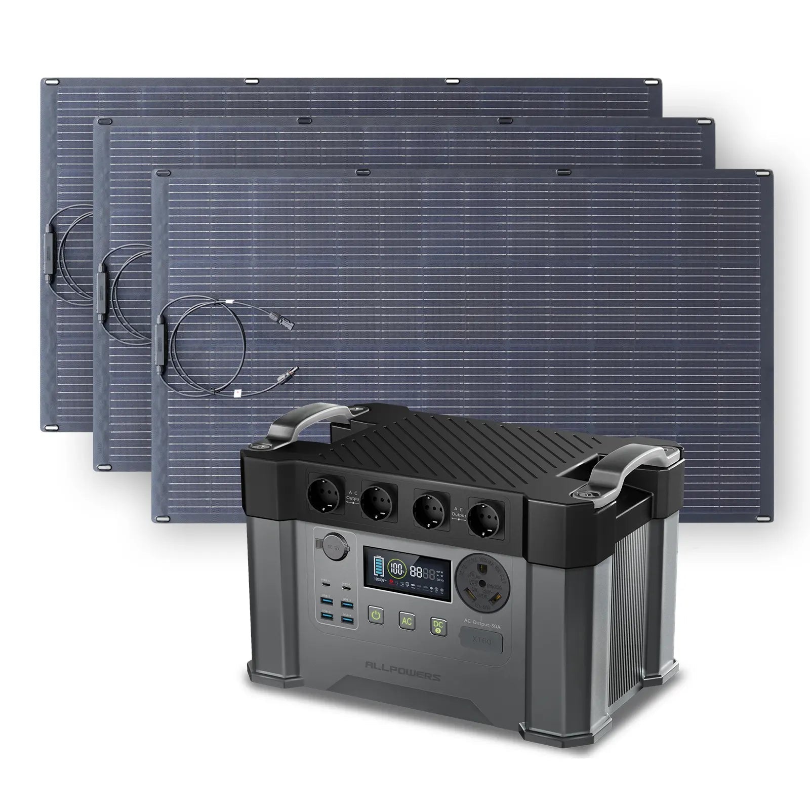 ALLPOWERS Solar Generator Kit 2400W (S2000 Pro + SF200 200W Flexible Solar Panel) ALLPOWERS