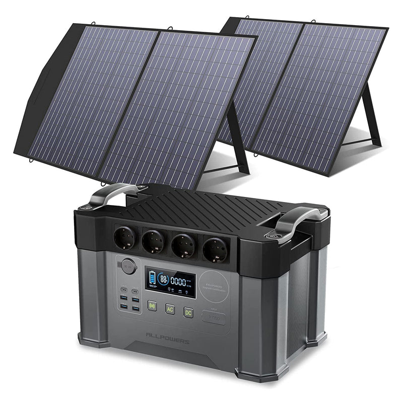 ALLPOWERS Solar Generator Kit 2400W (S2000 Pro + SP027 100W Solar Panel) ALLPOWERS