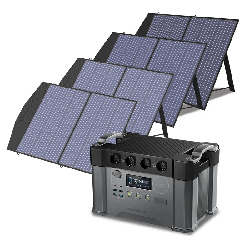 ALLPOWERS Solar Generator Kit 2400W (S2000 Pro + SP027 100W Solar Panel) ALLPOWERS