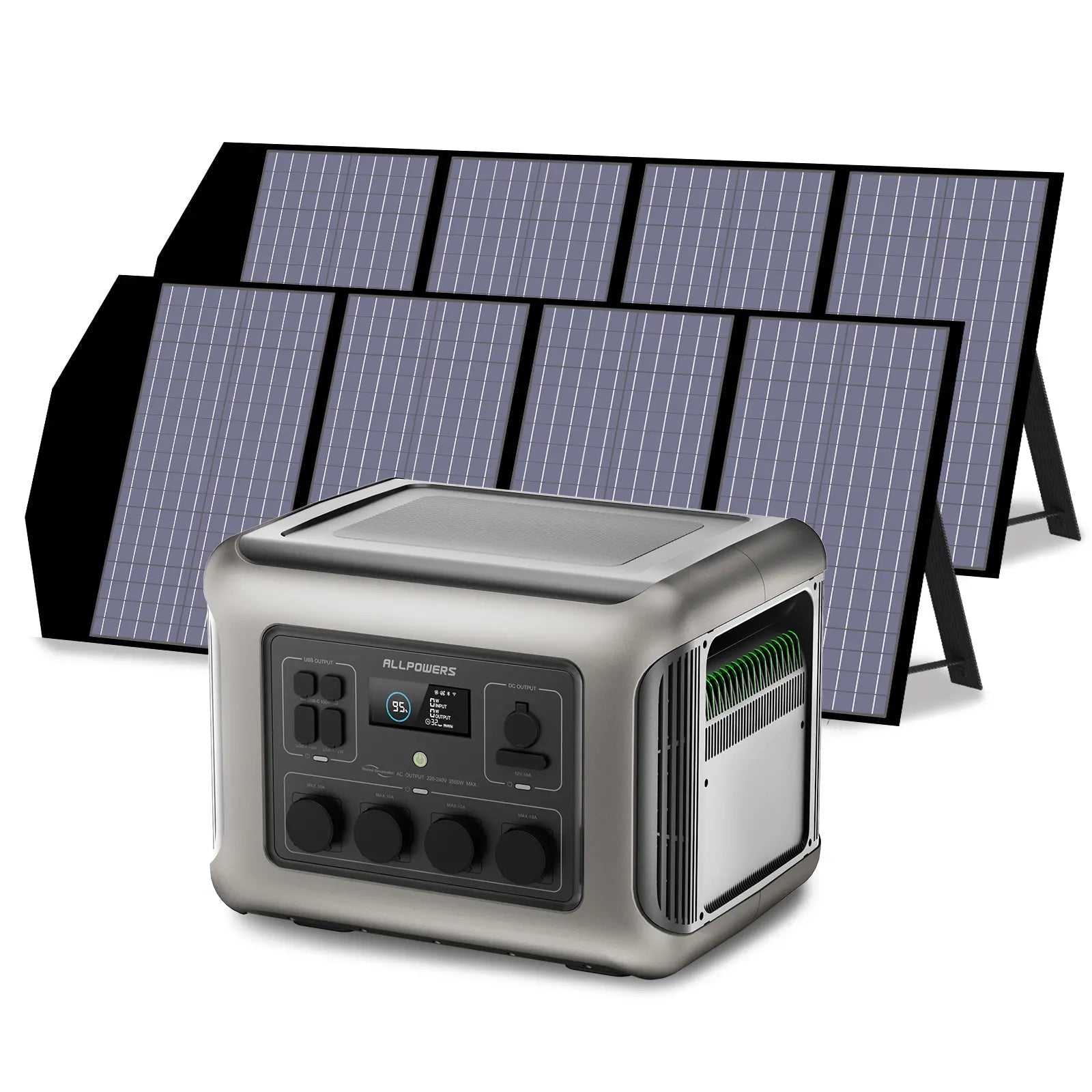 ALLPOWERS Solar Generator Kit 2500W (R2500 + SP029 140W Solar Panel) ALLPOWERS