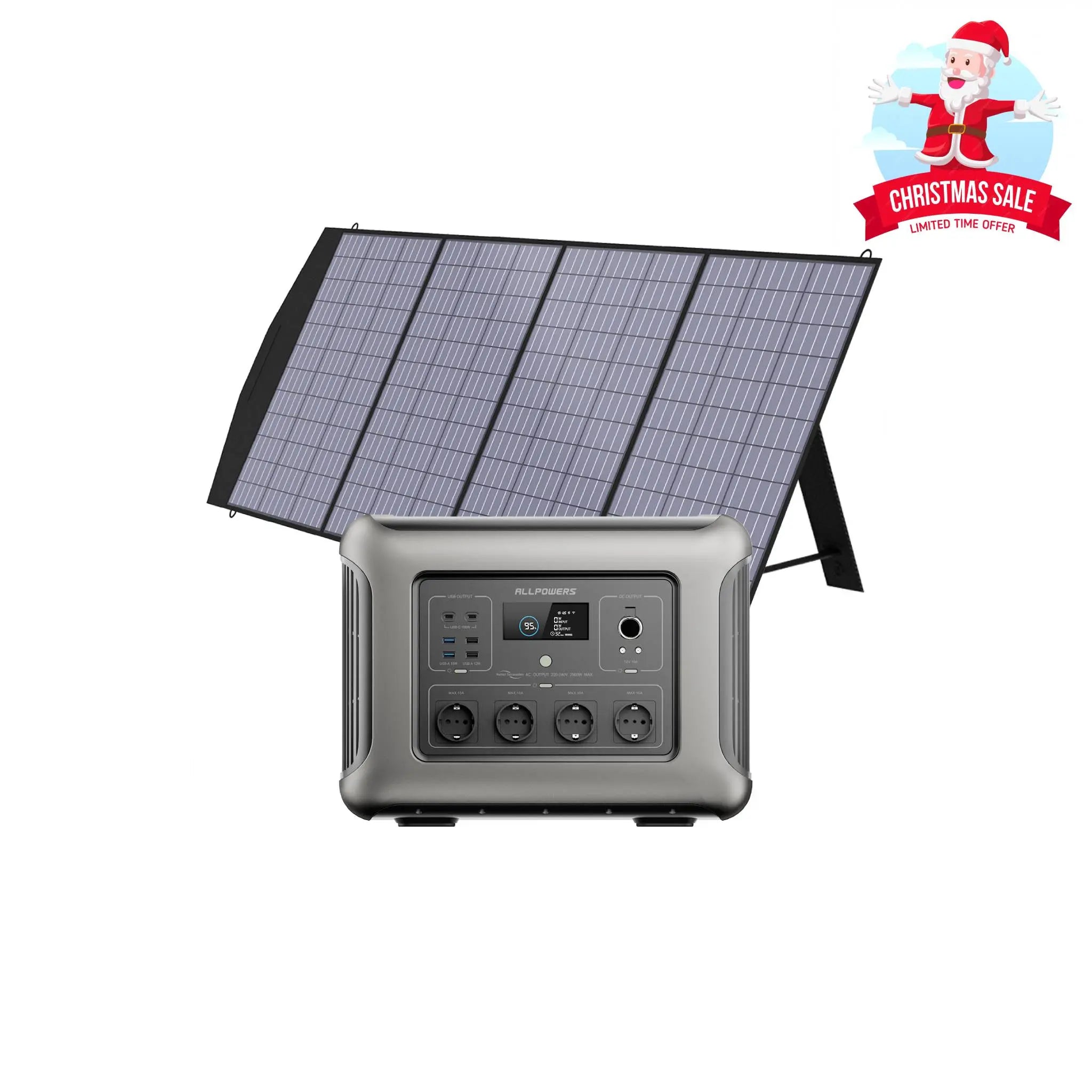 ALLPOWERS Solar Generator Kit 2500W (R2500 + SP033 200W Solar Panel) ALLPOWERS