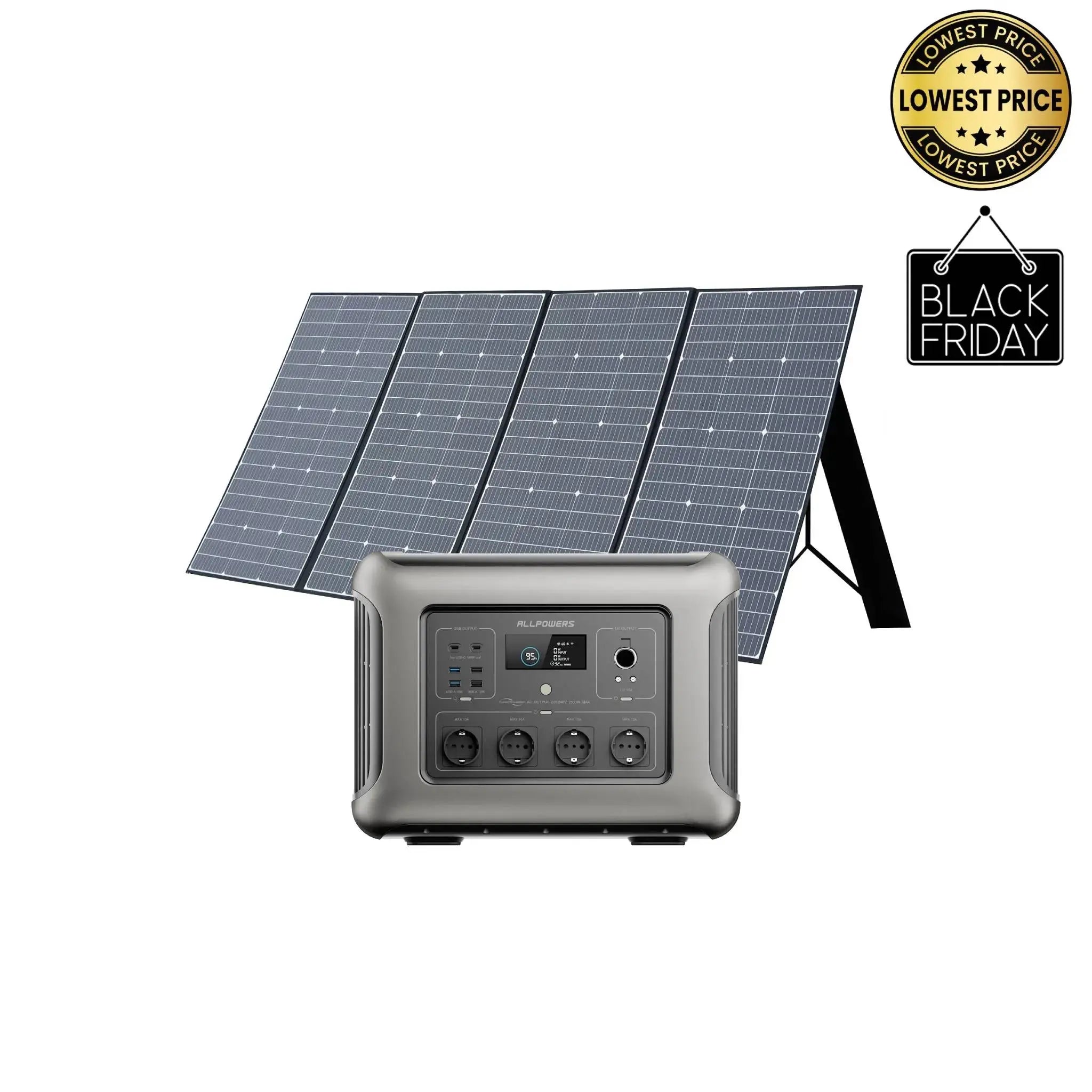 ALLPOWERS Solar Generator Kit 4000W (R4000 + SP037 400W Solar Panel) ALLPOWERS