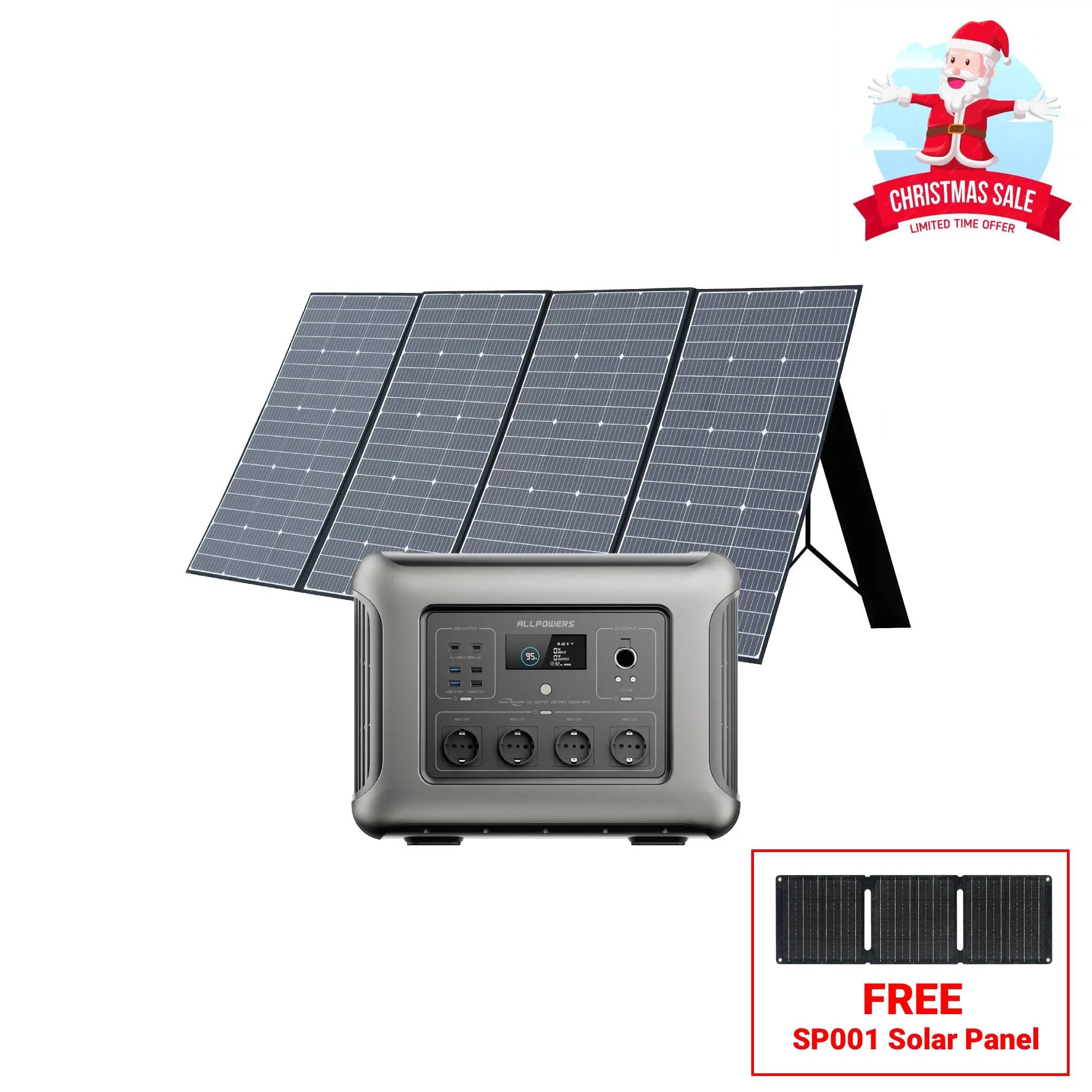 ALLPOWERS Solar Generator Kit 2500W (R2500 + SP037 400W Solar Panel) ALLPOWERS