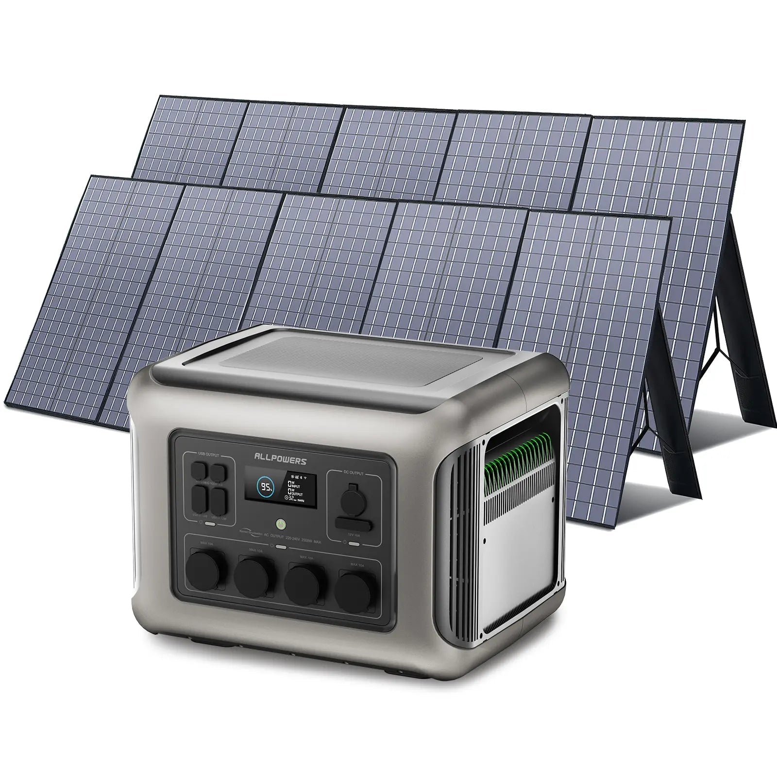 ALLPOWERS Solar Generator Kit 2500W (R2500 + SP037 400W Solar Panel) ALLPOWERS