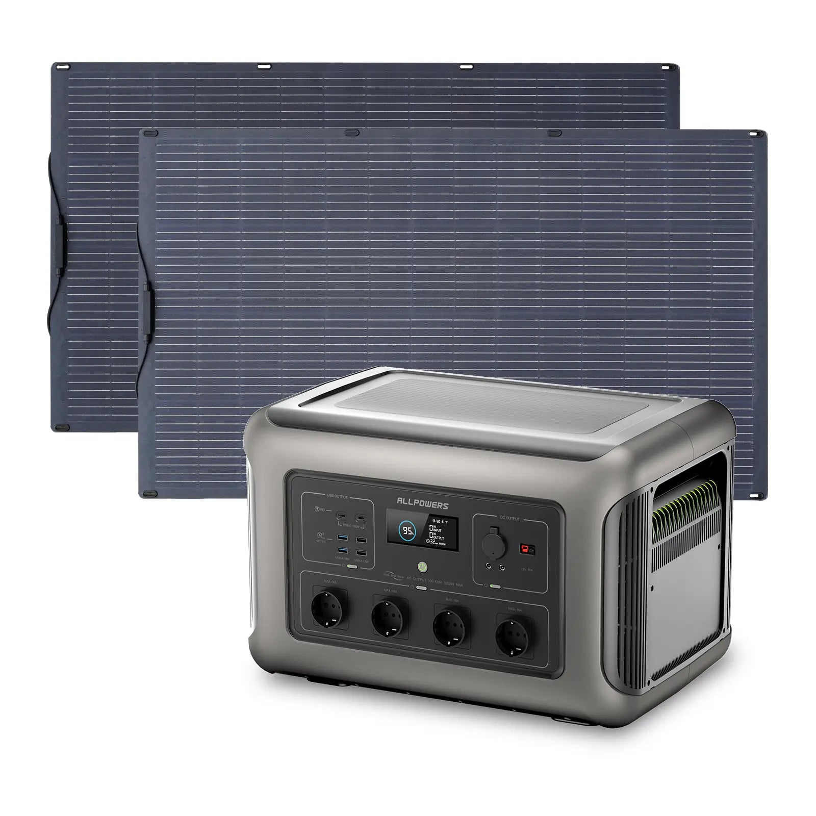 ALLPOWERS Solar Generator Kit 3500W (R3500 + SF200 200W Flexible Solar Panel) ALLPOWERS
