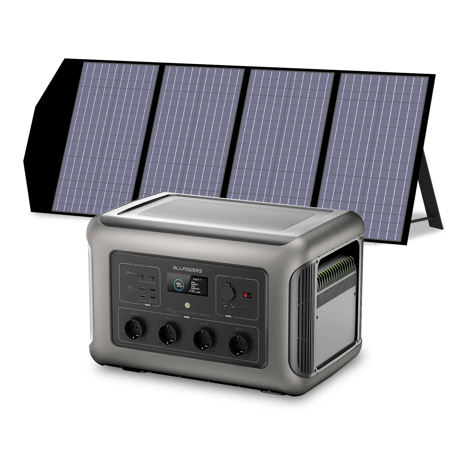 ALLPOWERS Solar Generator Kit 3500W (R3500 + SP029 140W Solar Panel) ALLPOWERS