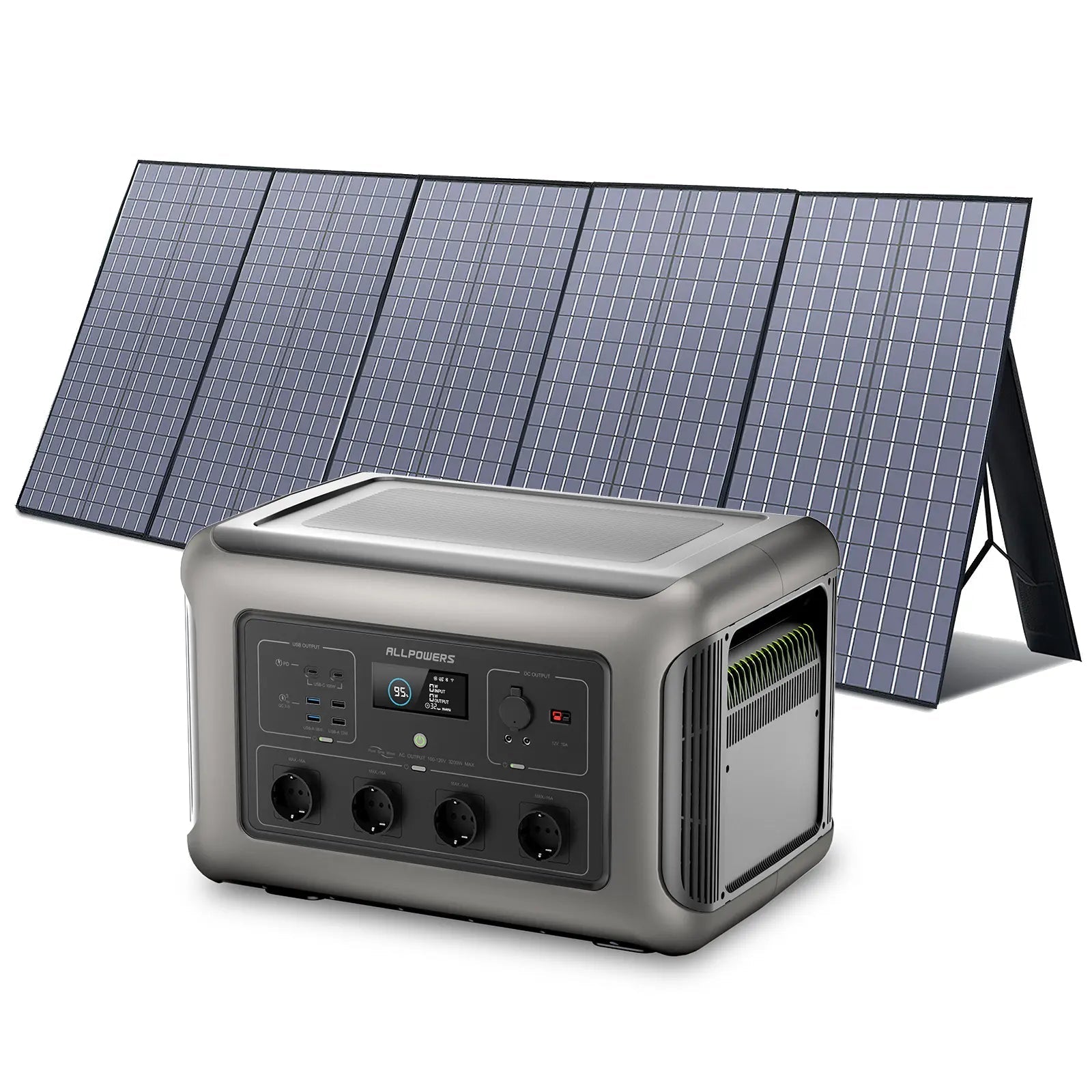 ALLPOWERS Solar Generator Kit 3500W (R3500 + SP037 400W Solar Panel) ALLPOWERS