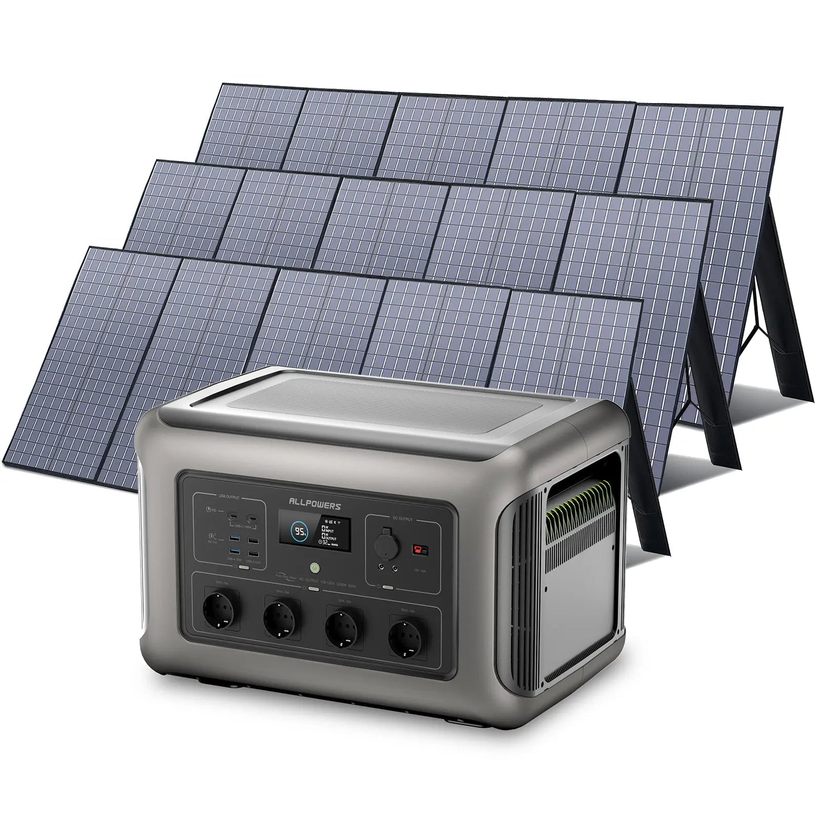 ALLPOWERS Solar Generator Kit 3500W (R3500 + SP037 400W Solar Panel) ALLPOWERS