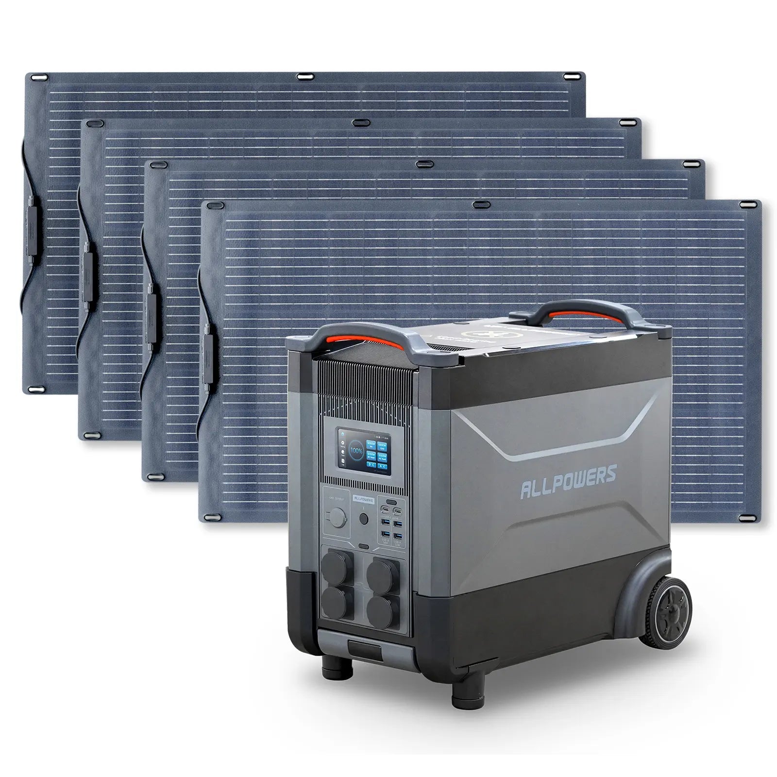 ALLPOWERS Solar Generator Kit 4000W (R4000 + SF100 100W Flexible Solar Panel) ALLPOWERS
