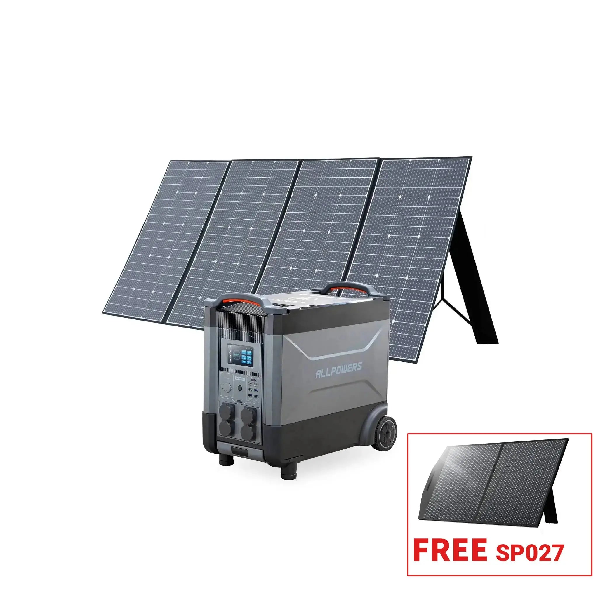 ALLPOWERS Solar Generator Kit 4000W (R4000 + SP037 400W Solar Panel) ALLPOWERS