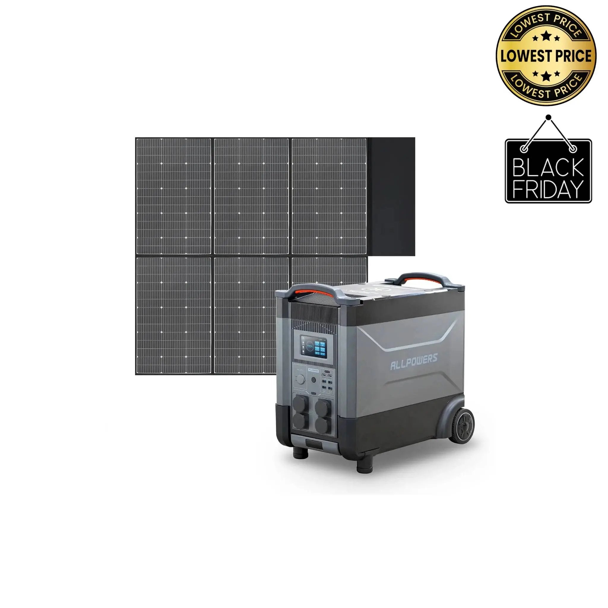 ALLPOWERS Solar Generator Kit 4000W (R4000 + SP039 600W Solar Panel) ALLPOWERS
