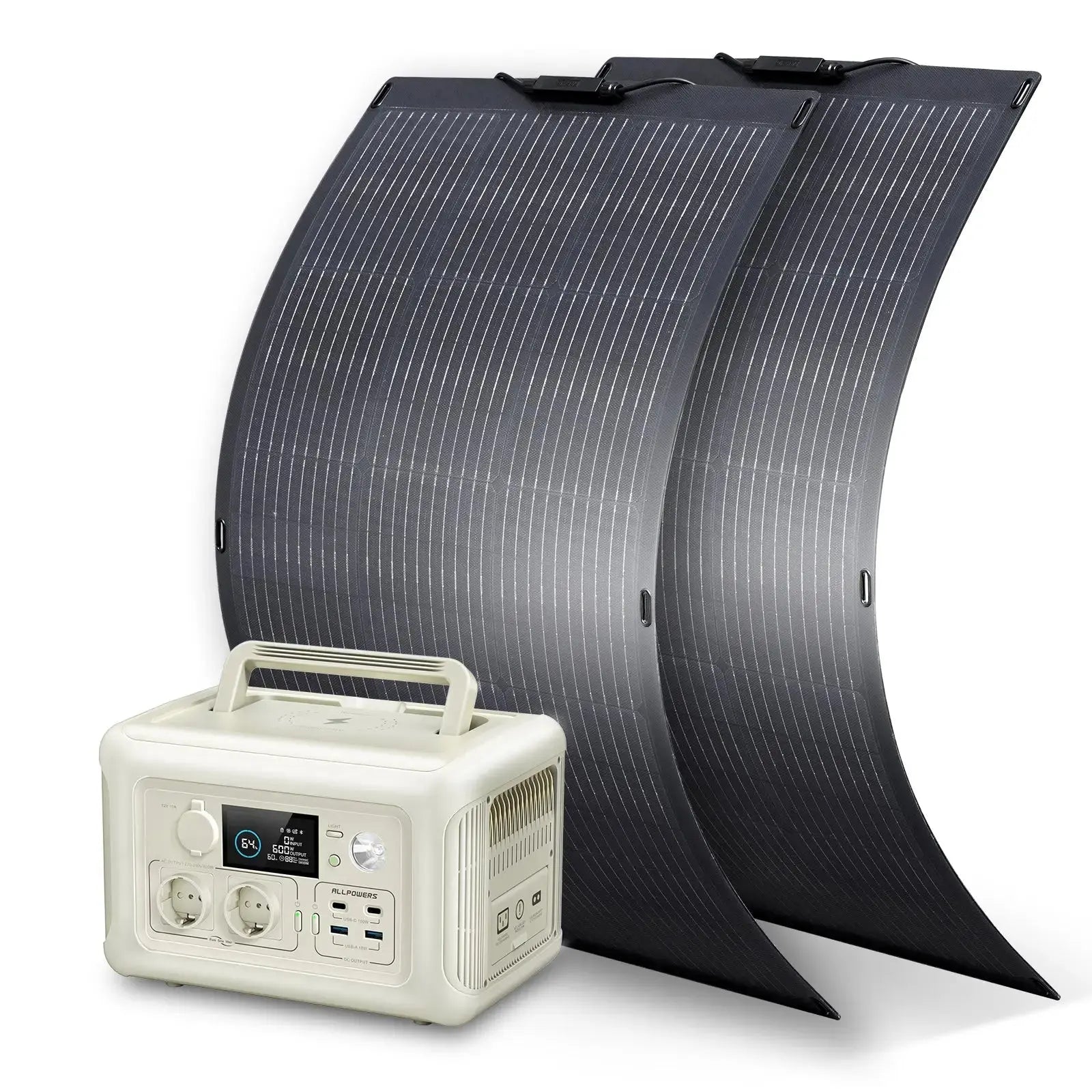 ALLPOWERS Solar Generator Kit 600W (R600 + SF100 100W Flexible Solar Panel) - ALLPOWERS EU
