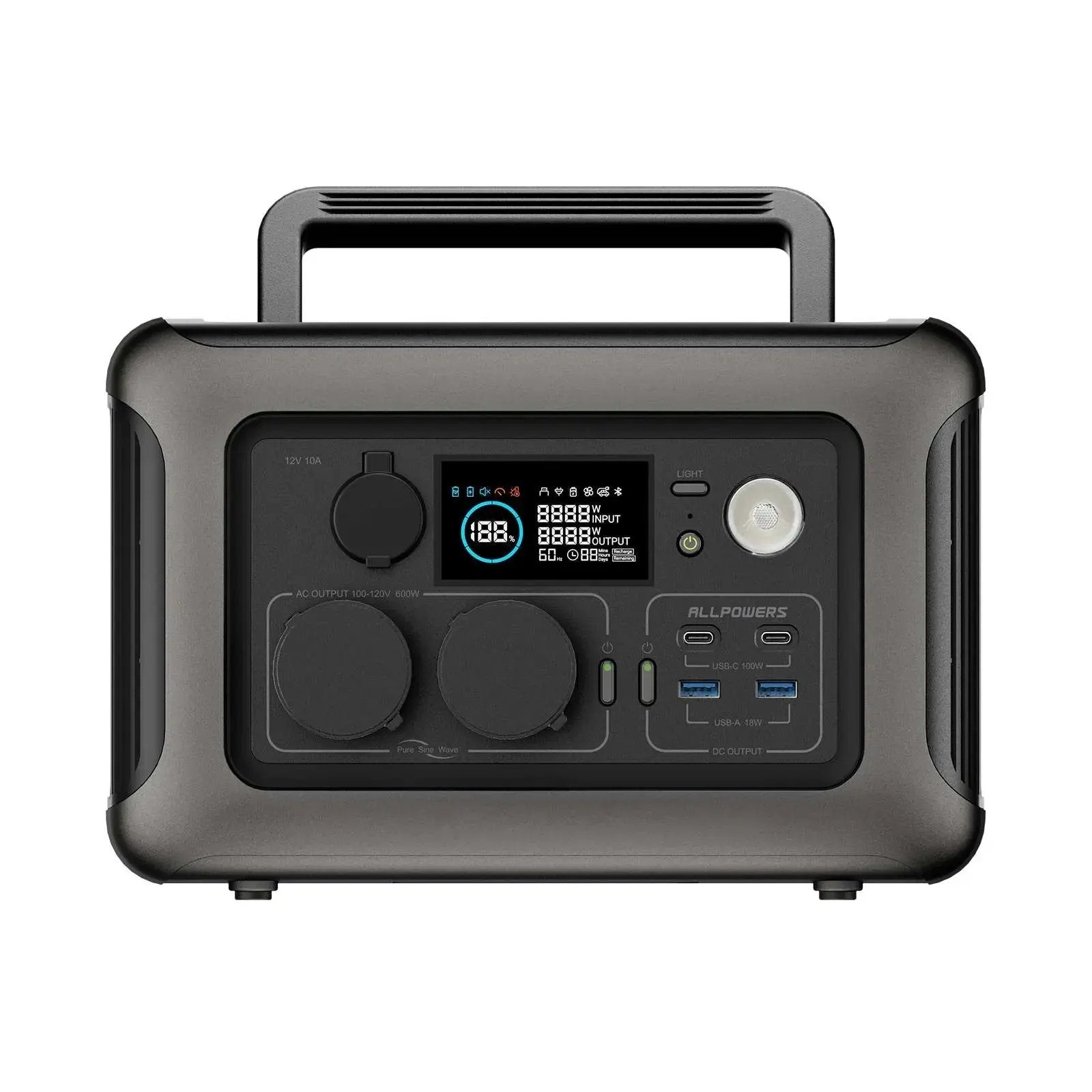 ALLPOWERS R600 Portable Power Station 600W 299Wh LiFeP04 Battery ALLPOWERS