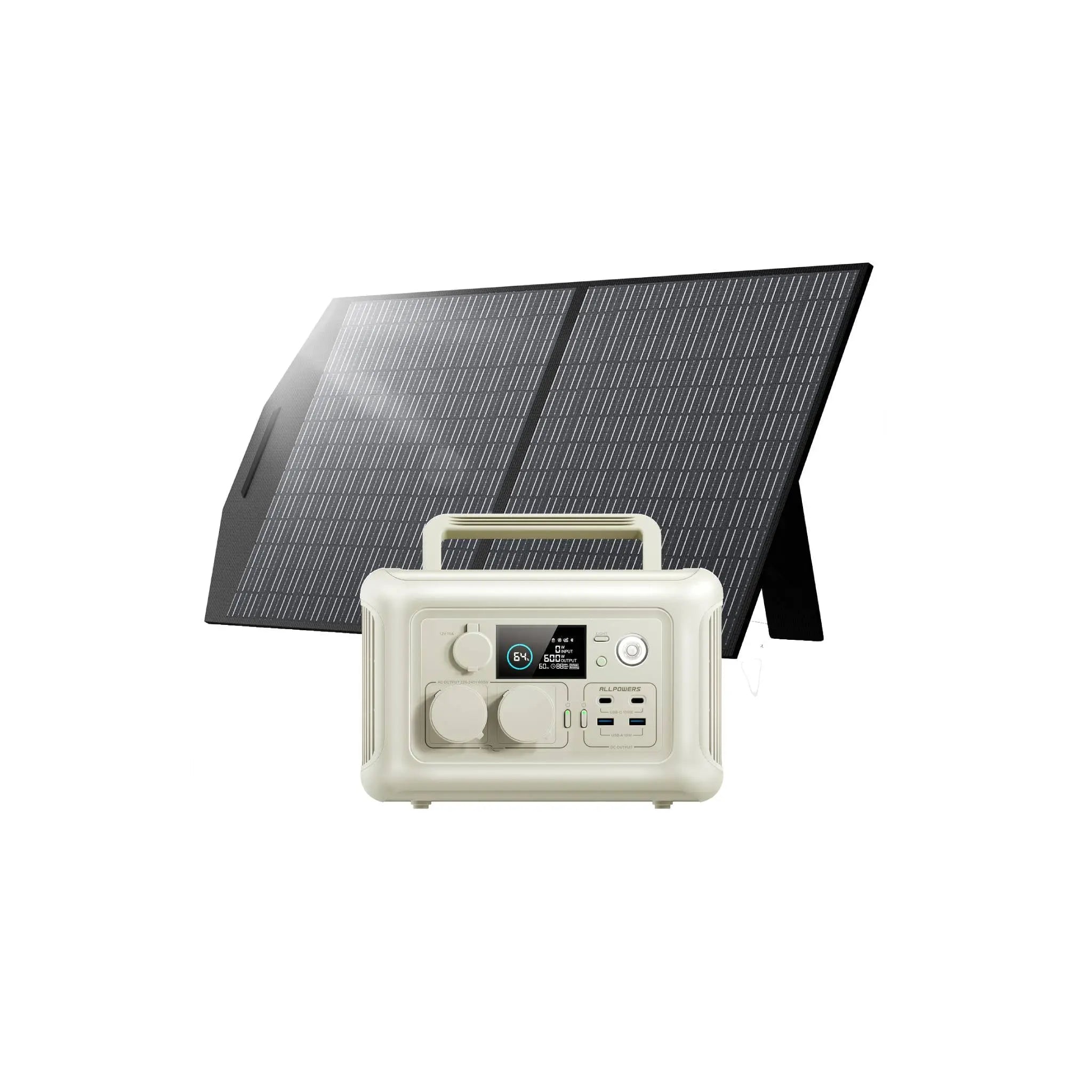 ALLPOWERS Solar Generator Kit 600W (R600 + SP027 100W Solar Panel) ALLPOWERS