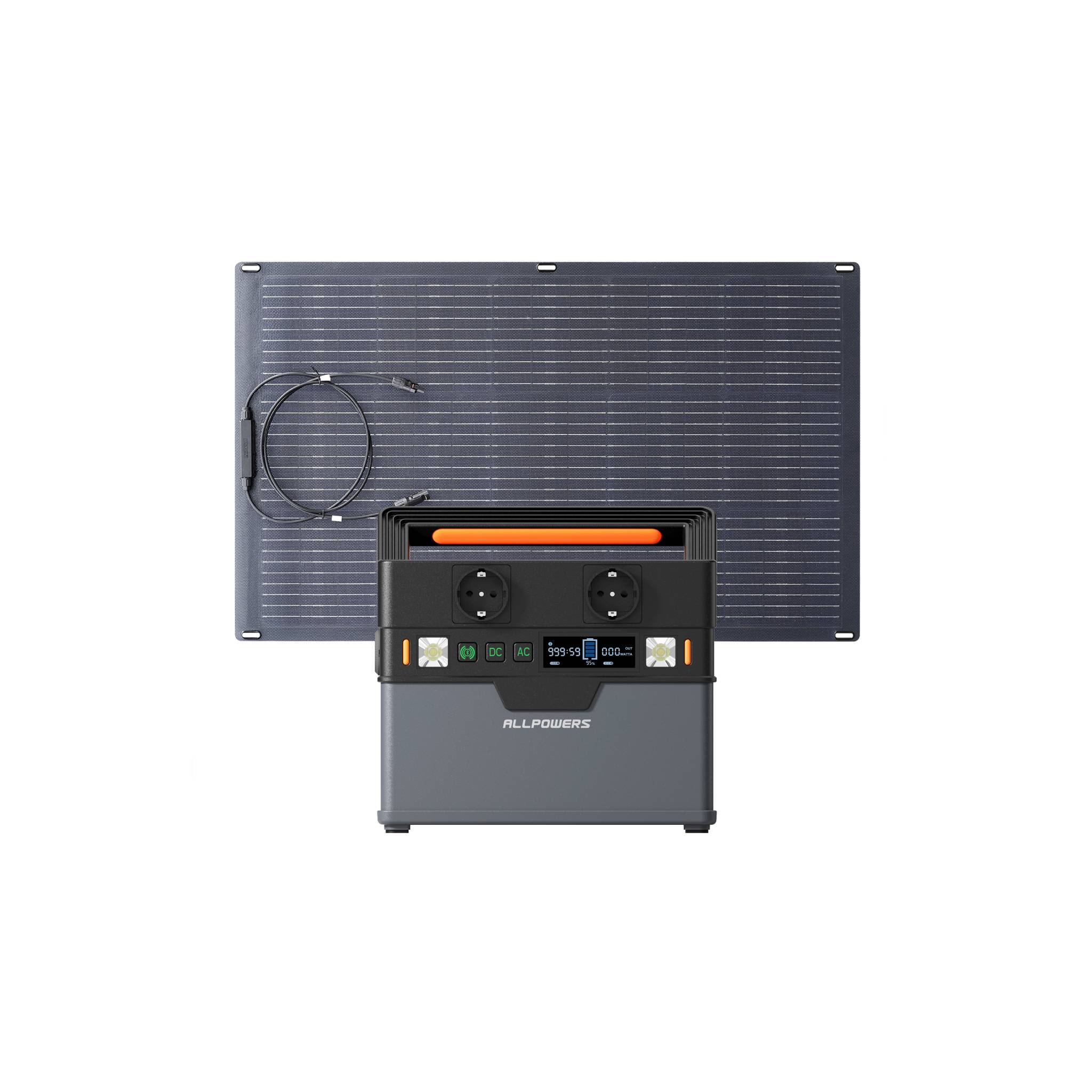 ALLPOWERS Solar Generator Kit 300W (S300 PLUS + SF100 100W Flexible Solar Panel)