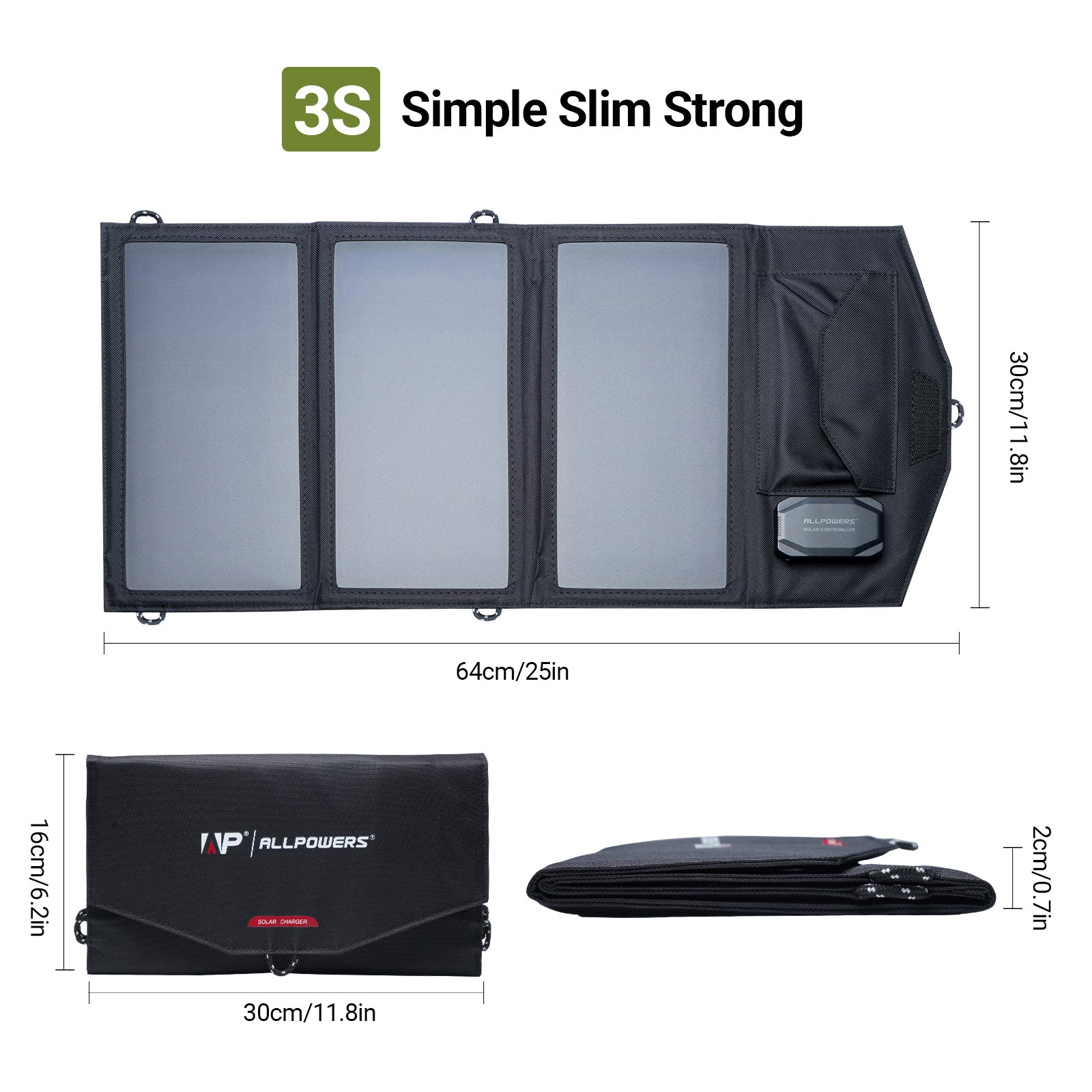 ALLPOWERS 18V 21W Solar Panel ALLPOWERS