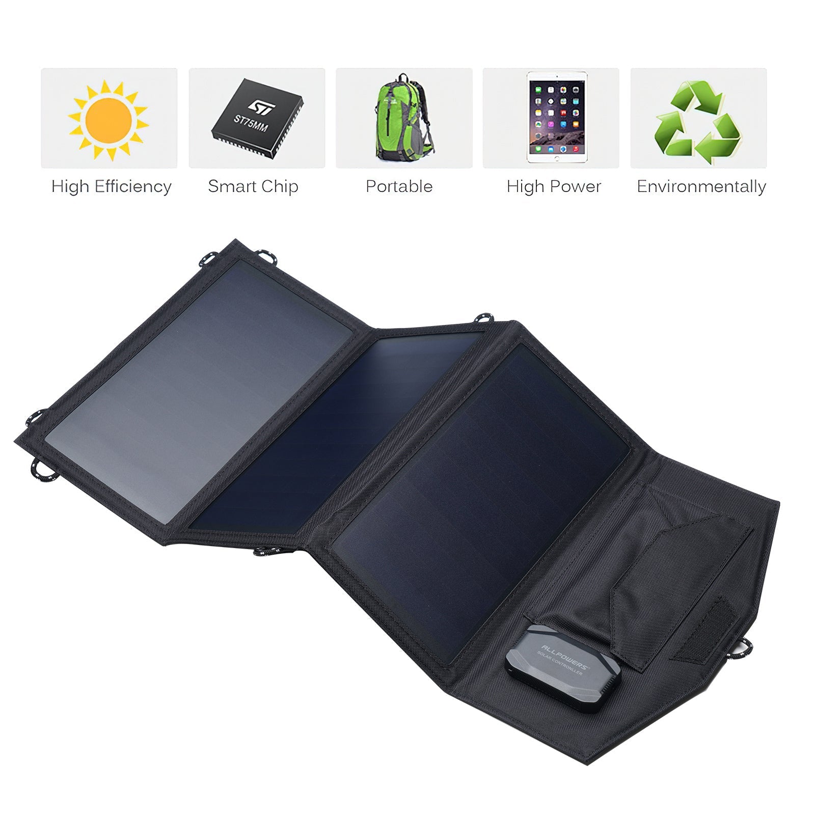 ALLPOWERS 18V 21W Solar Panel ALLPOWERS