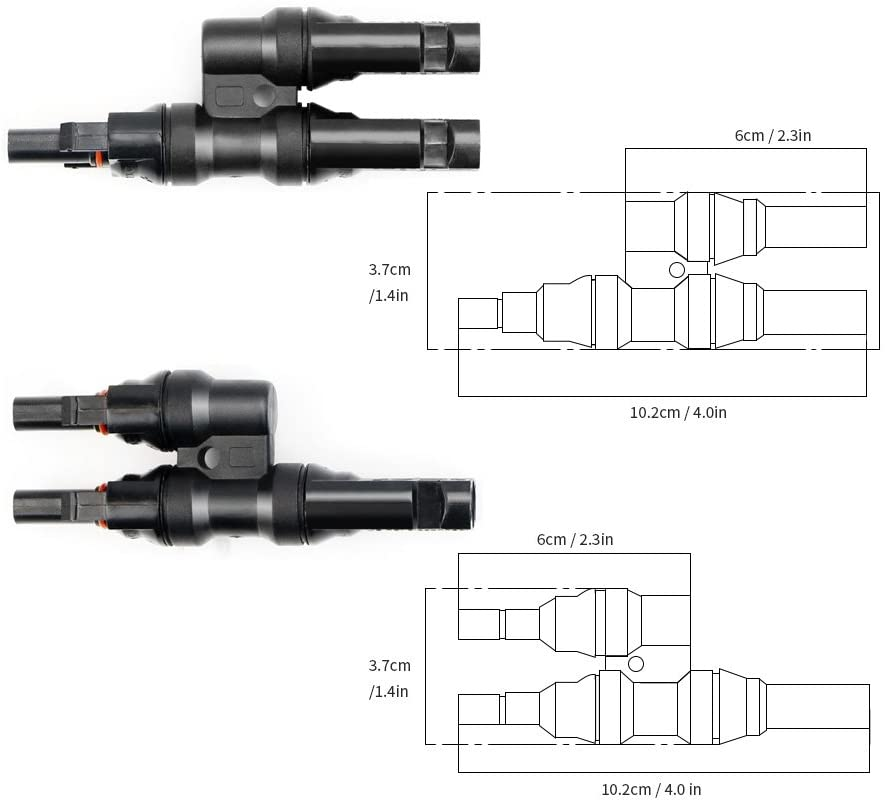 ALLPOWERS Branch Y type Solar Connectors ALLPOWERS