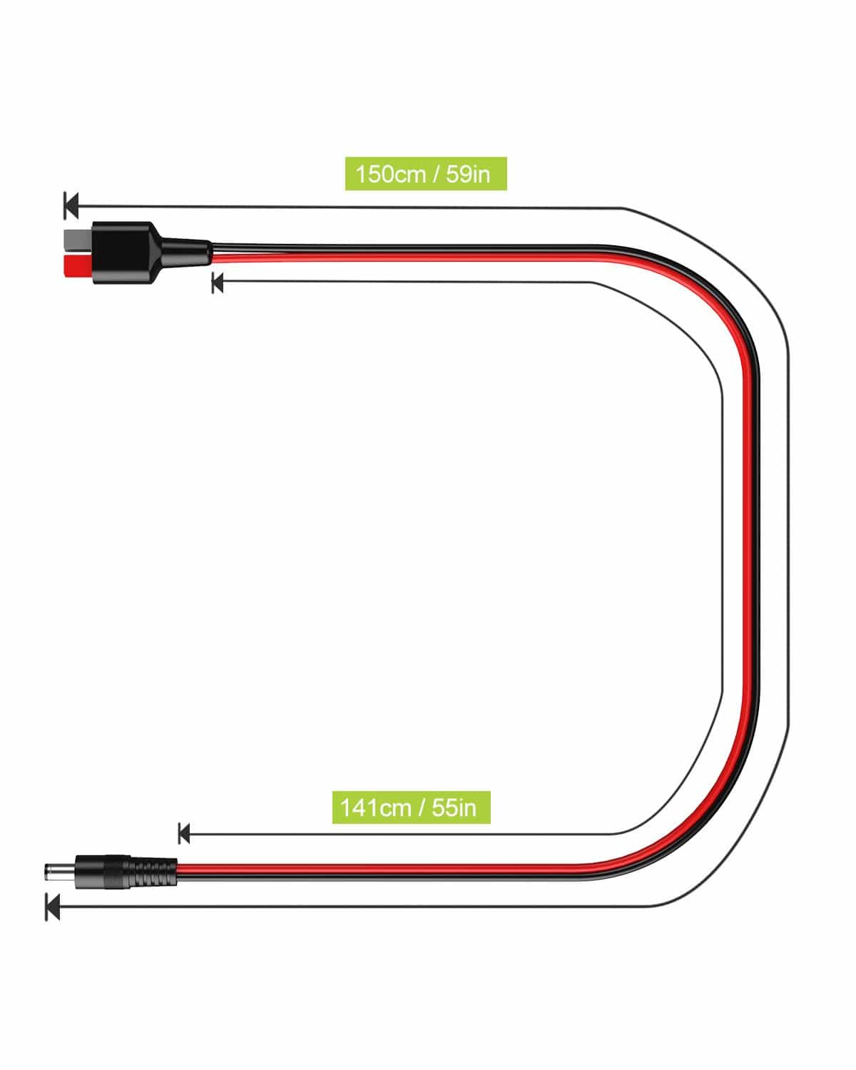 ALLPOWERS DC5525(5.5mm x 2.5mm) to Anderson Connector Adapter Cable ALLPOWERS