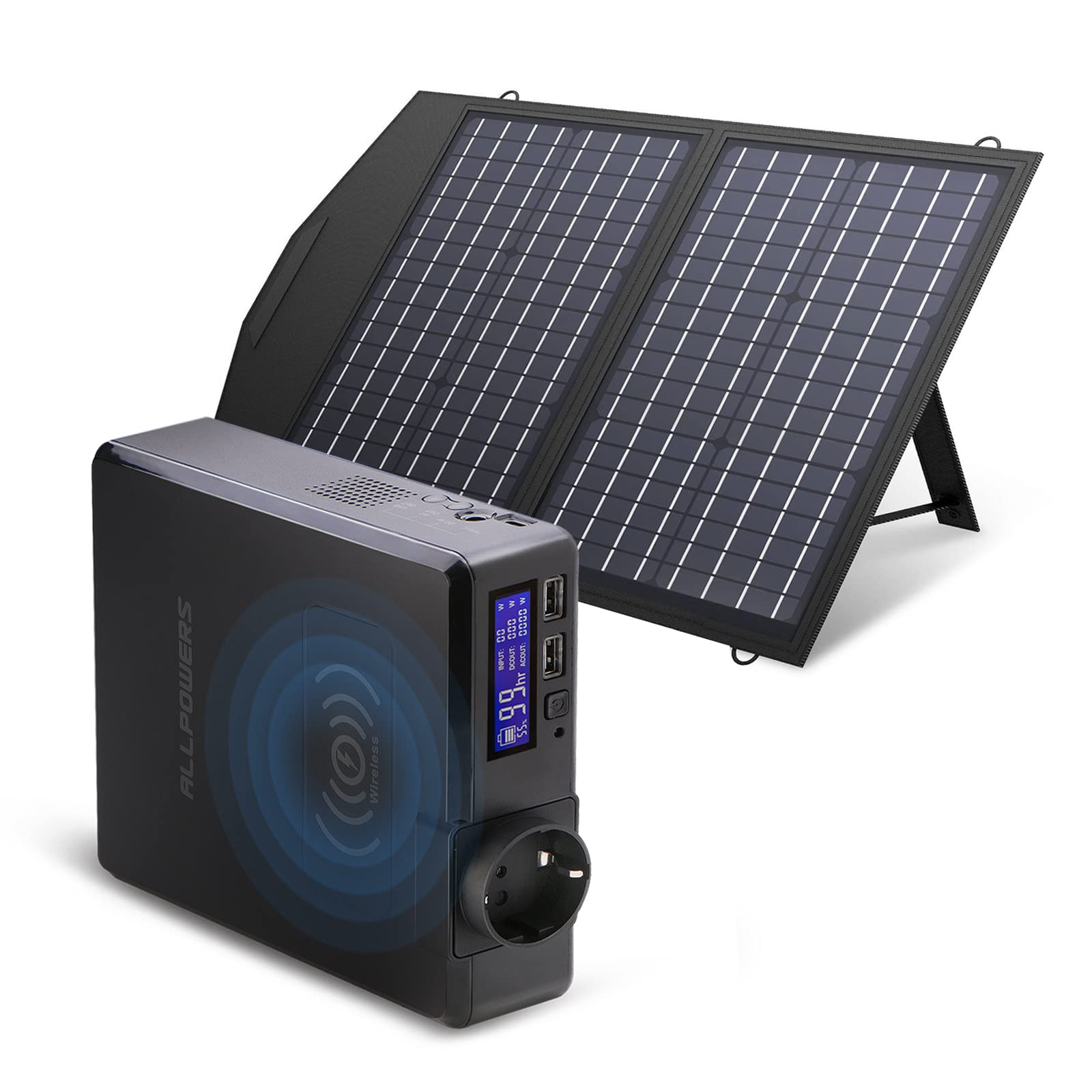 ALLPOWERS S200 Solar Generator Portable Power Bank 200W 154Wh with SP020 60W Solar Panel
