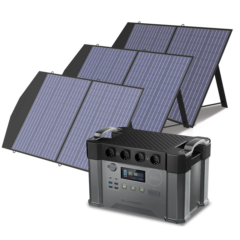 ALLPOWERS Solar Generator Kit 2400W (S2000 Pro + SP027 100W Solar Panel)