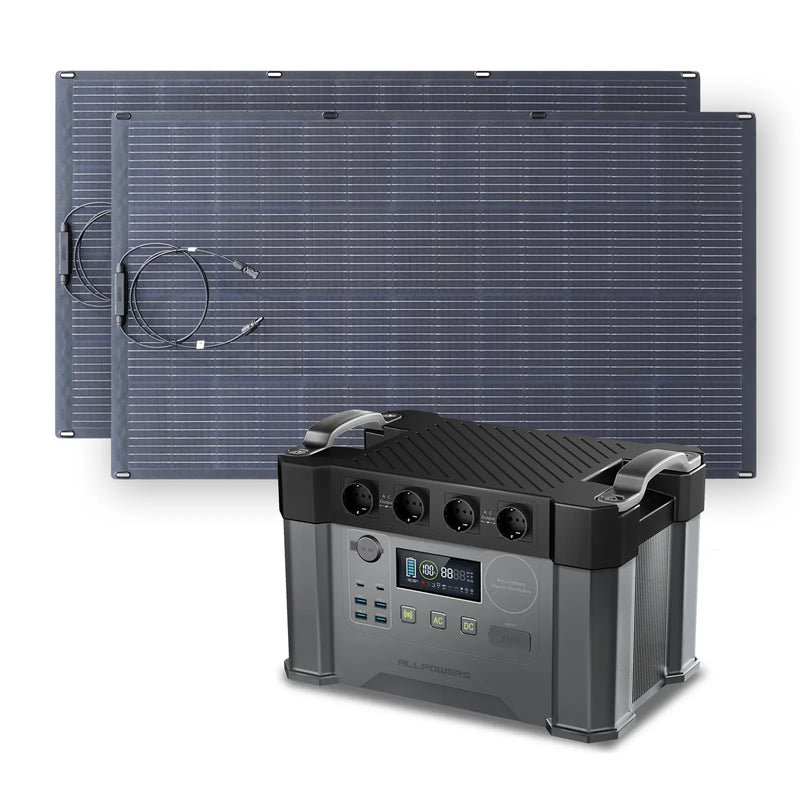 ALLPOWERS Solar Generator Kit 2400W (S2000 Pro + SF200 200W Flexible Solar Panel)