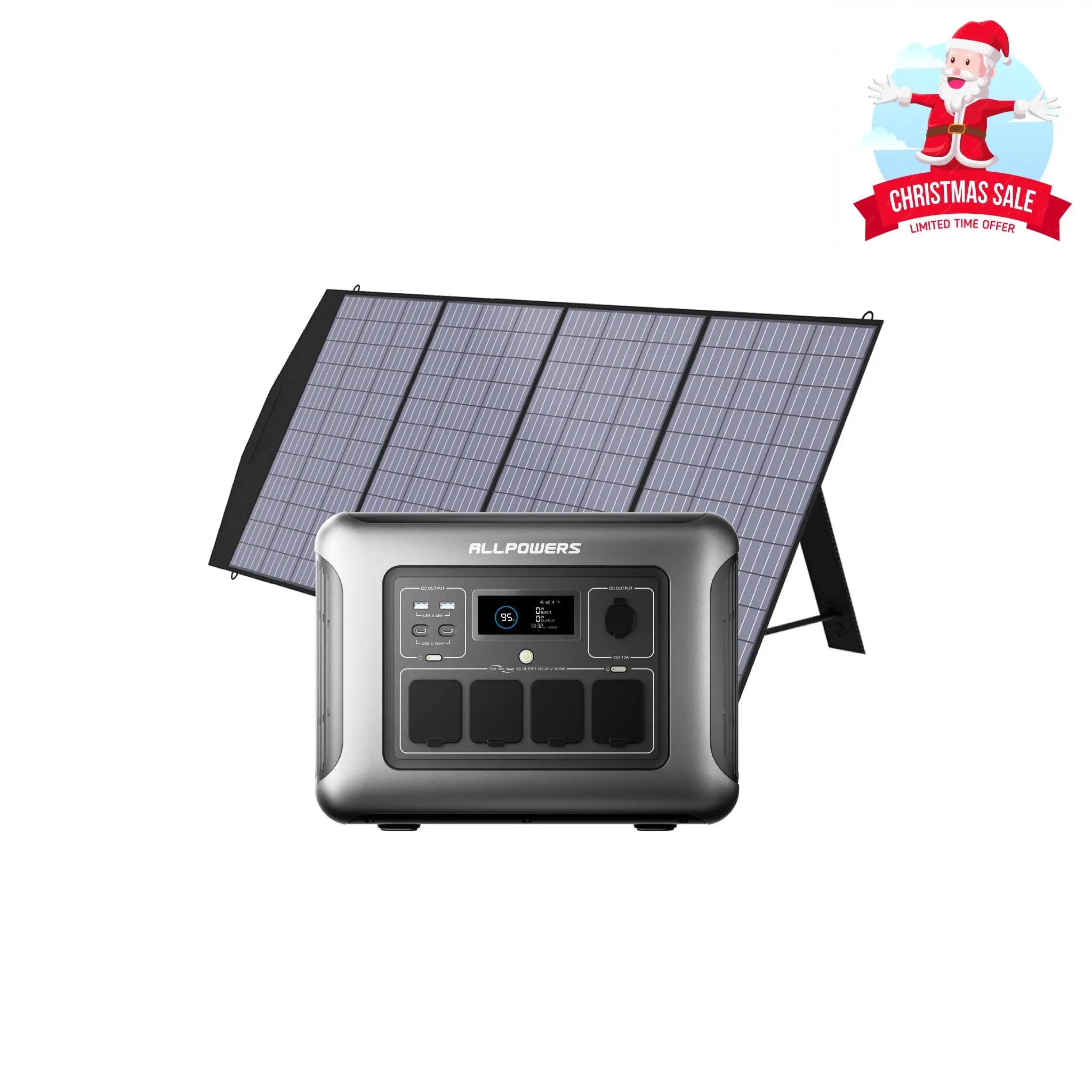 ALLPOWER Solar Generator Kit 1600W (R1500 LITE+SP033 200W Solar Panel) ALLPOWERS