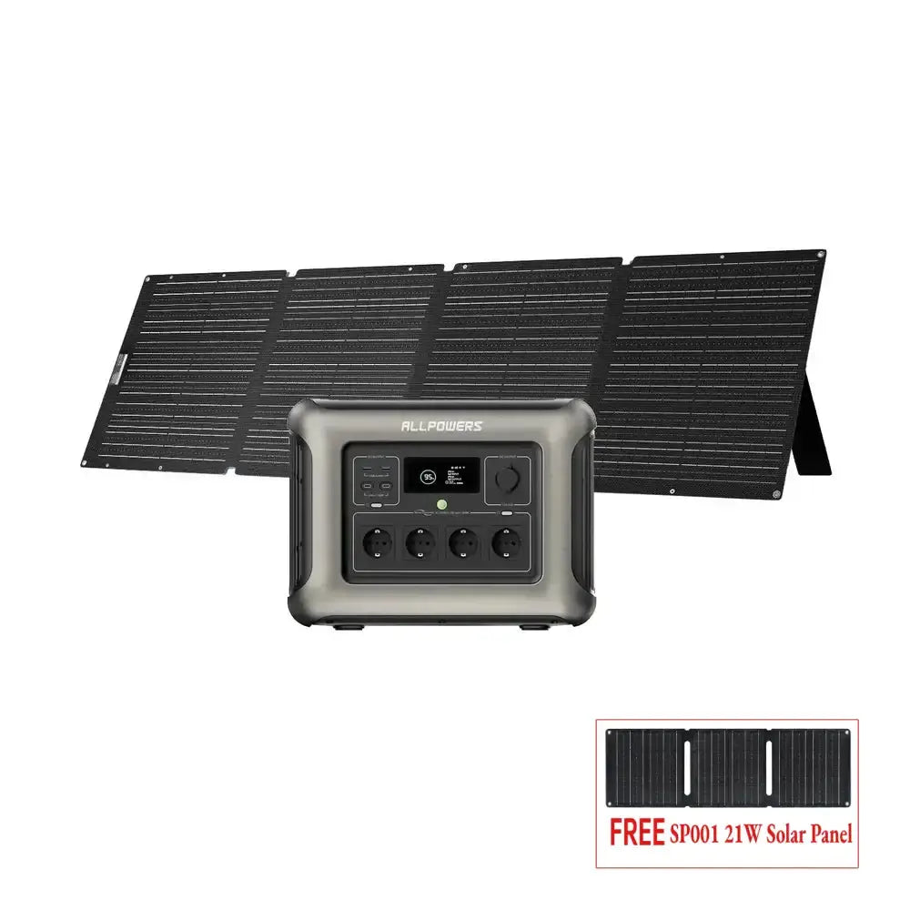 ALLPOWER Solar Generator Kit 1800W (R1500 + SOLAX SE200 200W Solar Panel) ALLPOWERS
