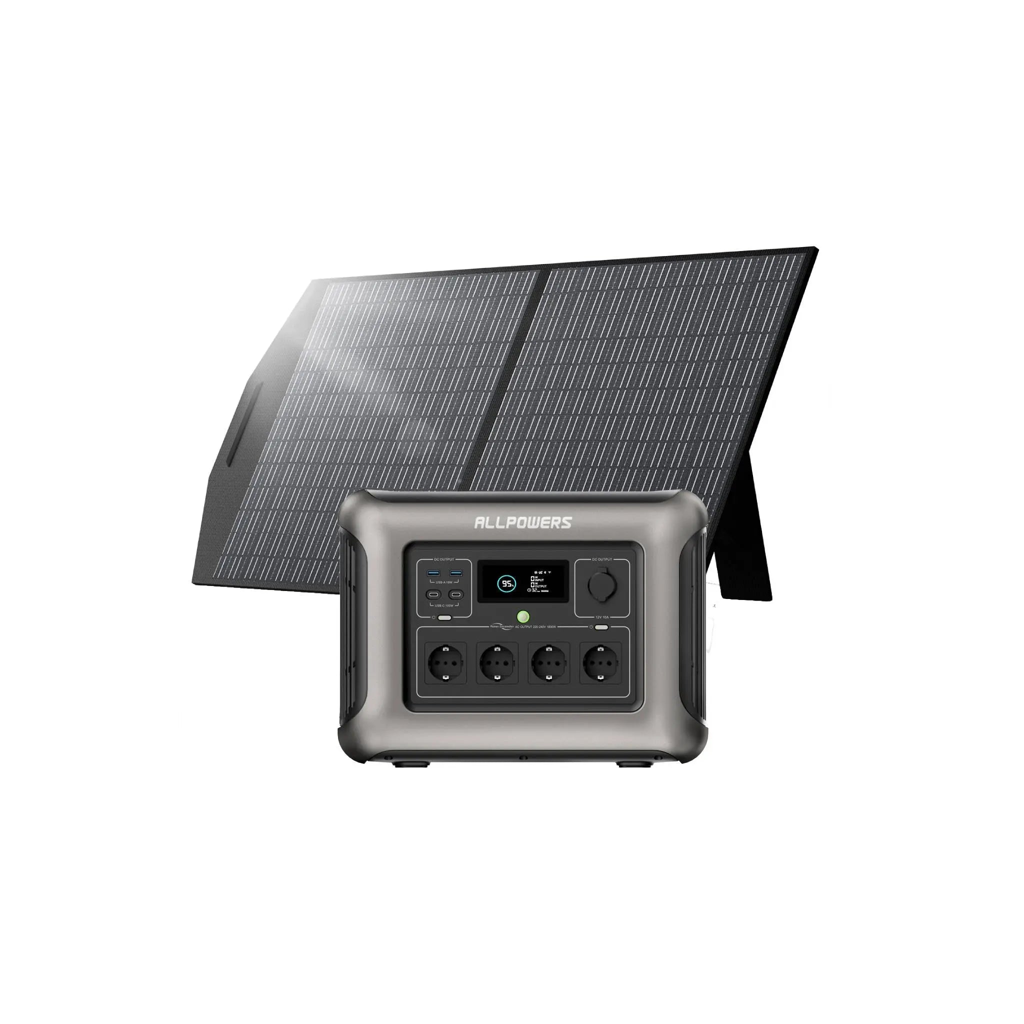 ALLPOWER Solar Generator Kit 1800W (R1500 + SP027 100W Solar Panel) ALLPOWERS