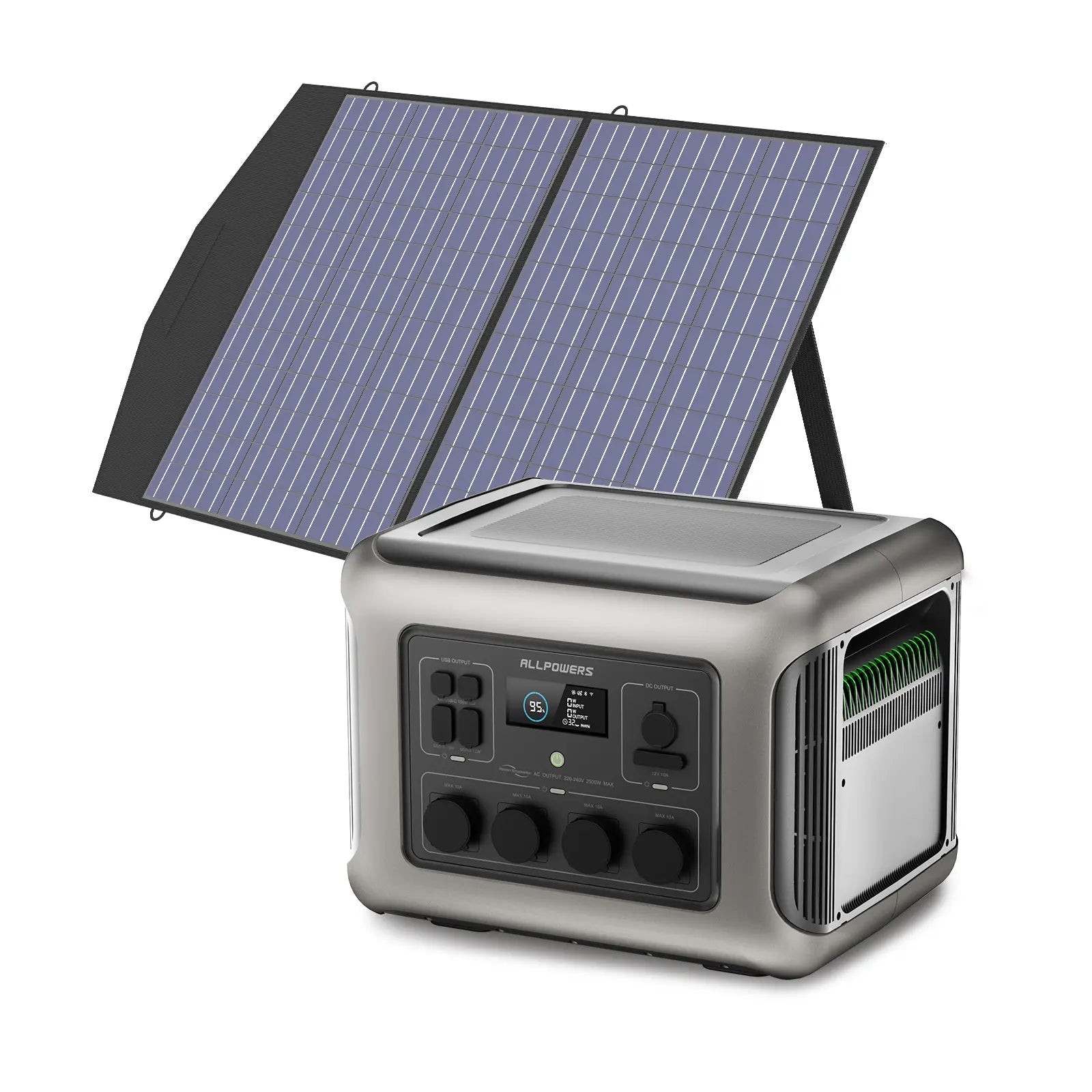 ALLPOWER Solar Generator Kit 2500W (R2500 + SP027 100W Solar Panel) ALLPOWERS