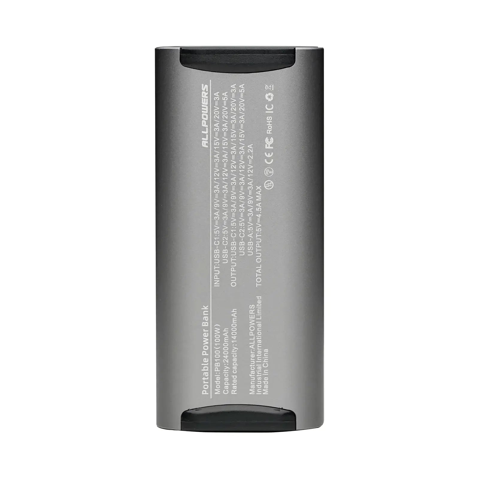 ALLPOWERS PB100 Portable Power Bank 100W 24000mAh with SP001 12V 21W Solar Panel ALLPOWERS