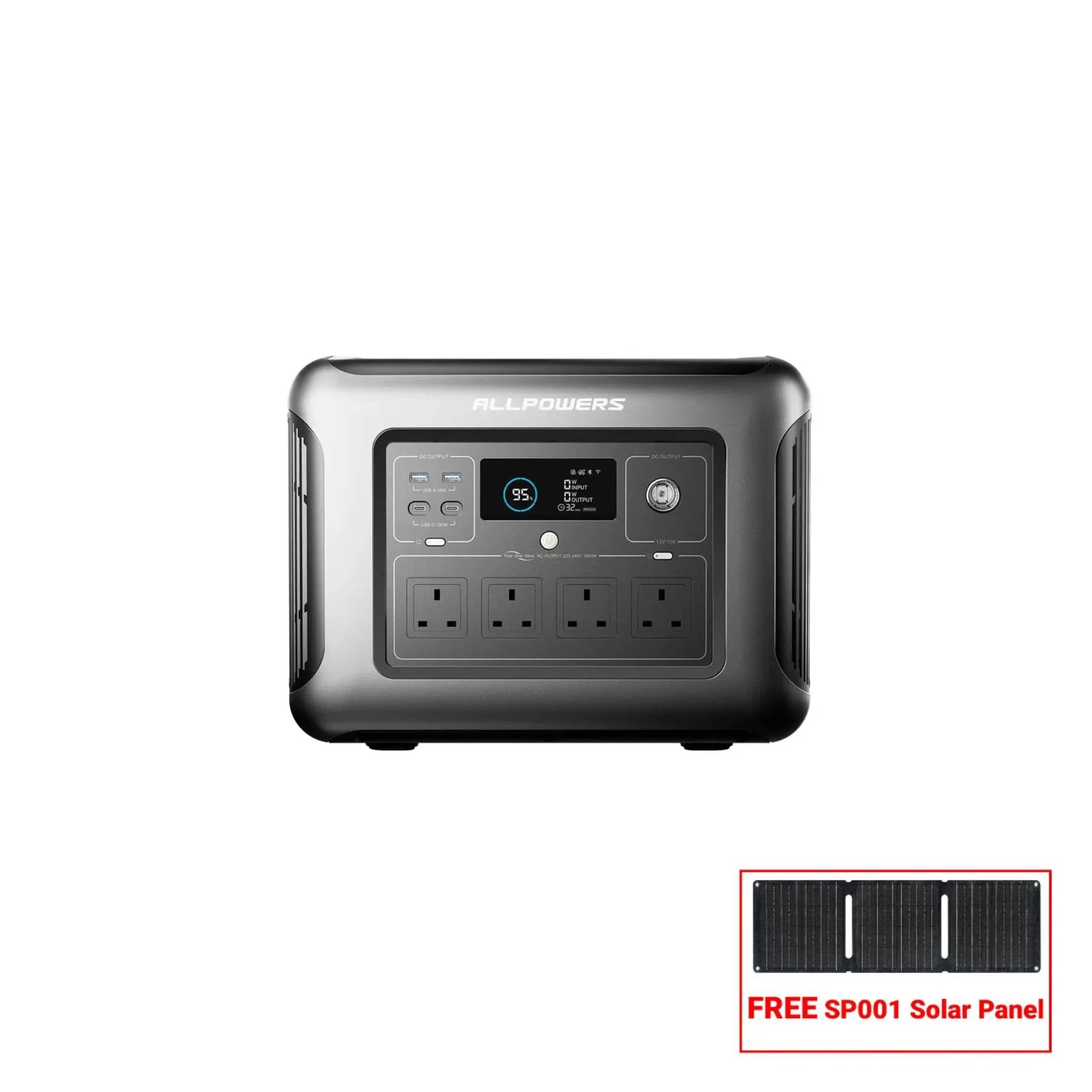 ALLPOWERS R1500 LITE Portable Power Station 1600W 1056Wh | UK Plug ALLPOWERS
